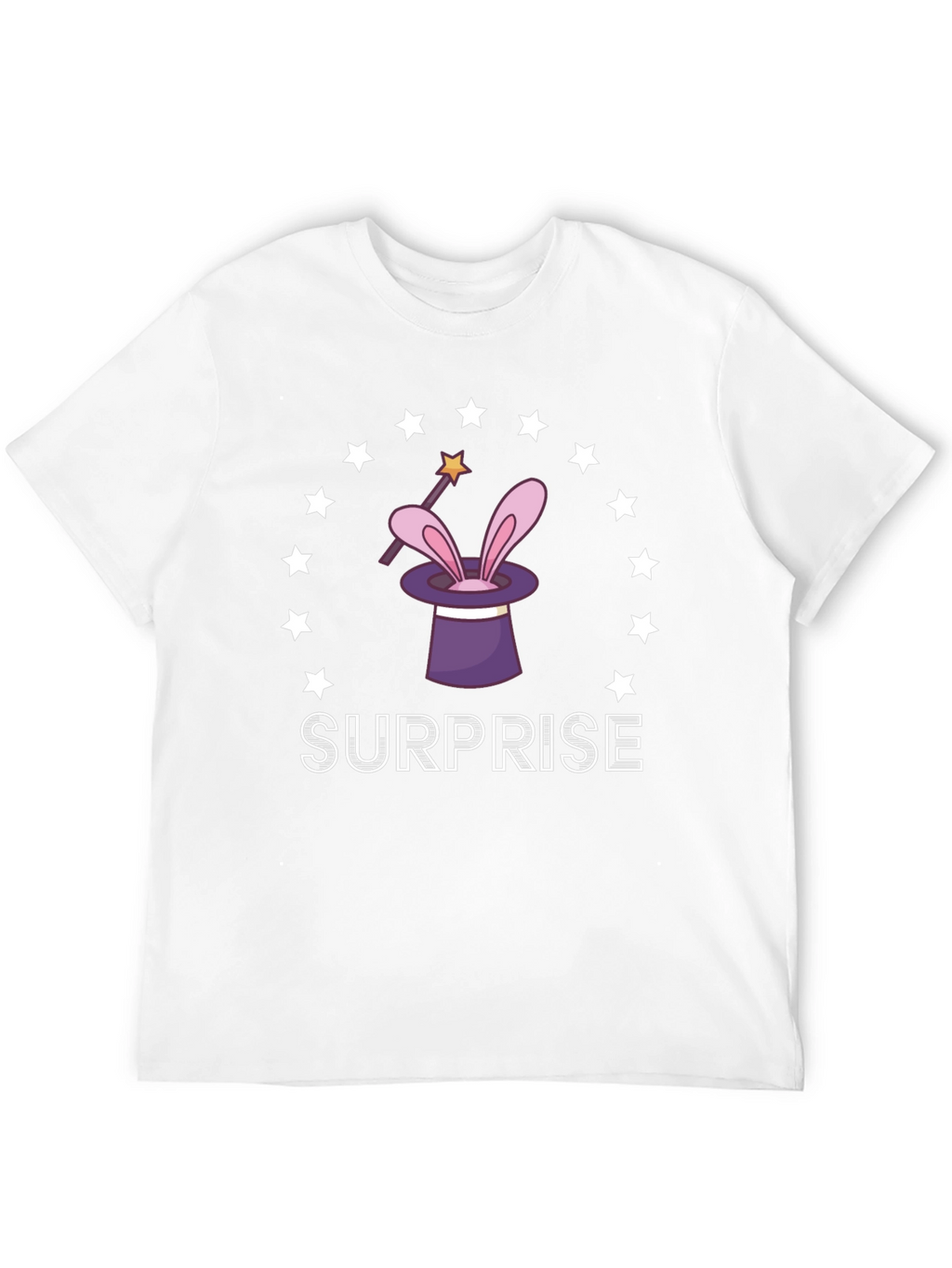 Magical Surprise T-Shirt: Rabbit in a Hat Design