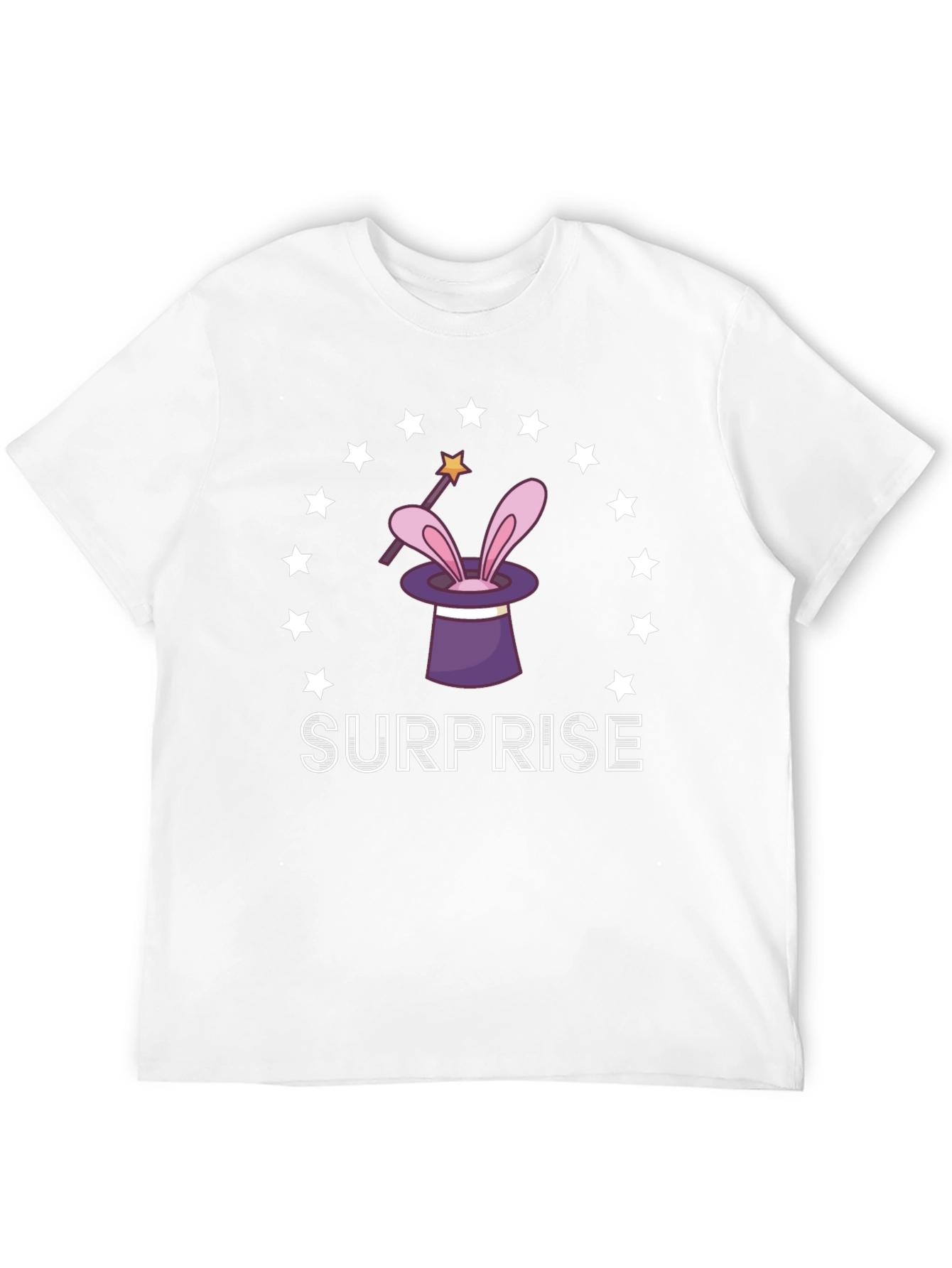 Magical Surprise T-Shirt: Rabbit in a Hat Design
