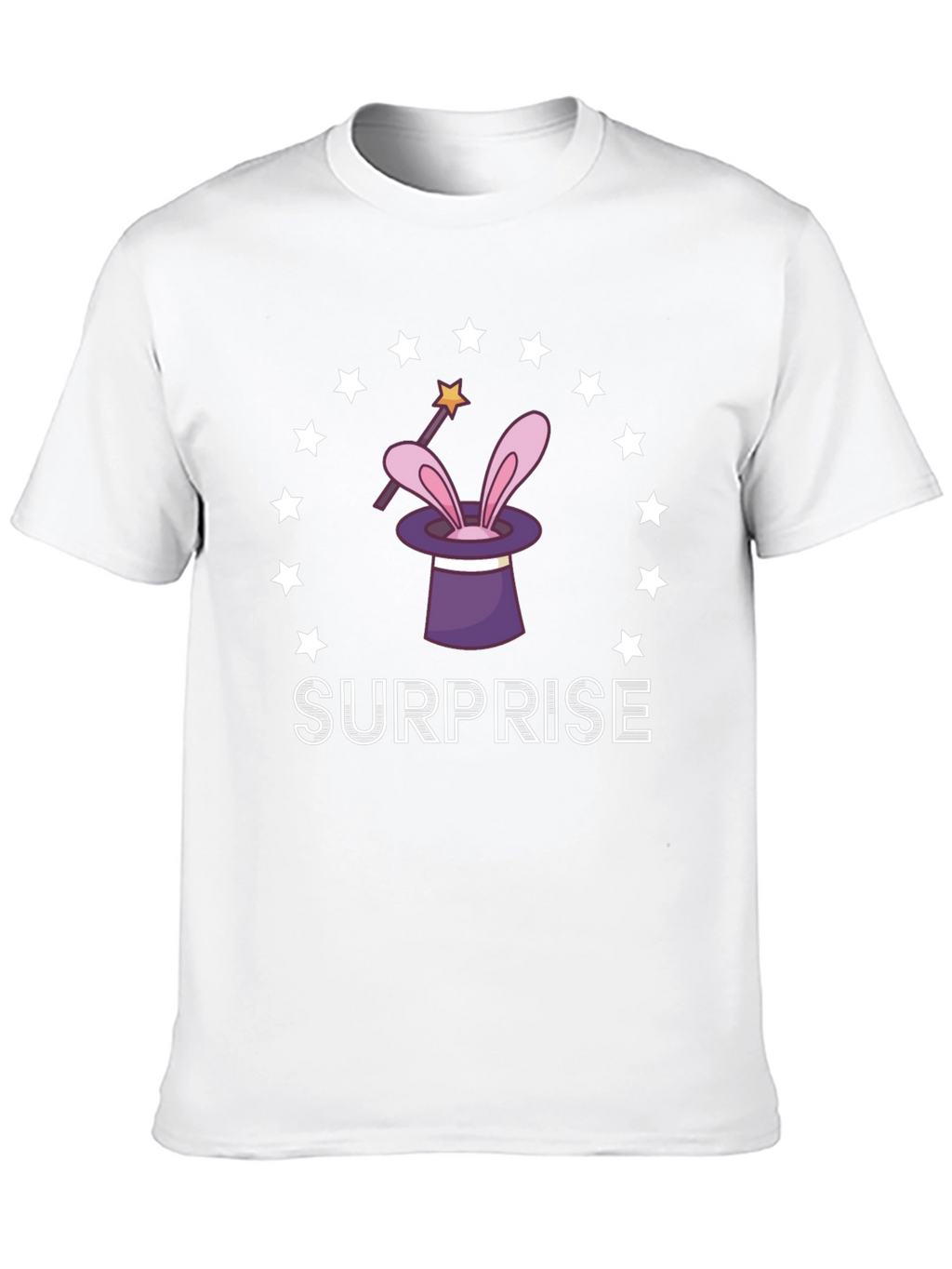 Magical Surprise T-Shirt: Rabbit in a Hat Design