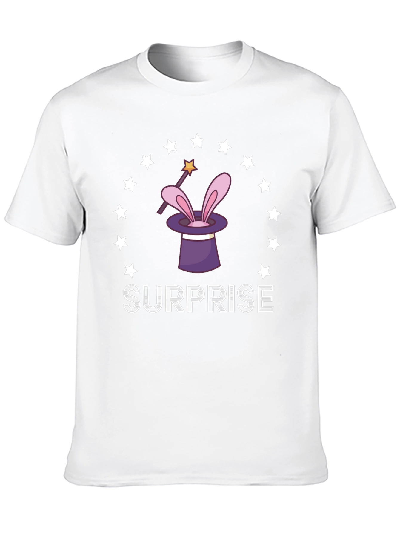 Magical Surprise T-Shirt: Rabbit in a Hat Design