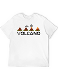 Volcano Evolution Graphic Print Mens Black T-Shirt