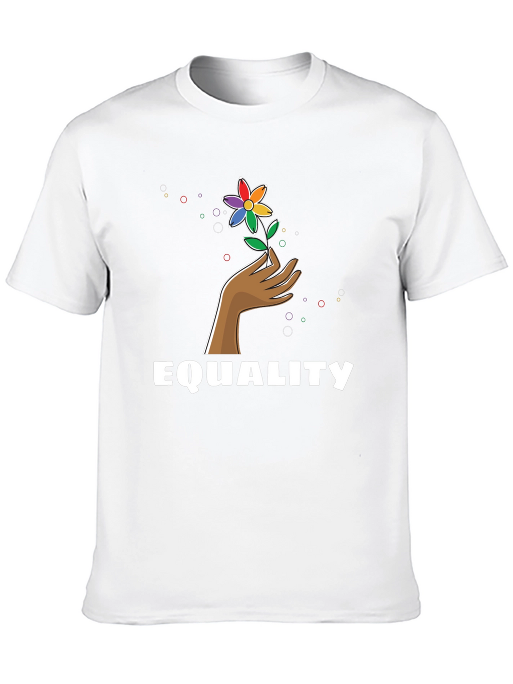 Equality Flower Graphic Tee - Unisex Black T-Shirt