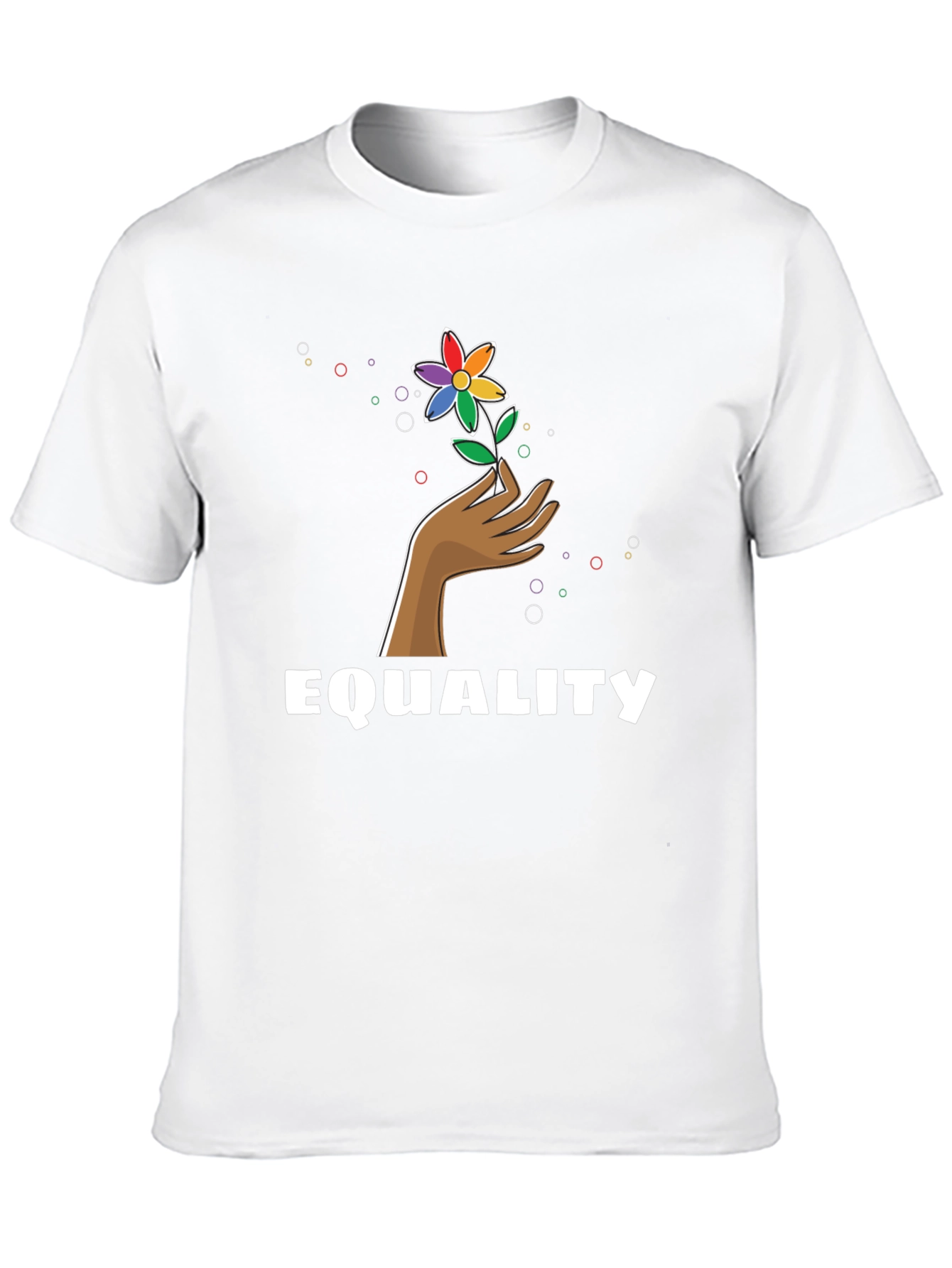 Equality Flower Graphic Tee - Unisex Black T-Shirt