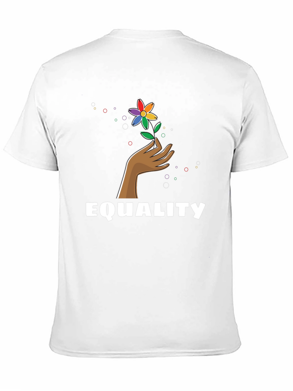 Equality Flower Graphic Tee - Unisex Black T-Shirt