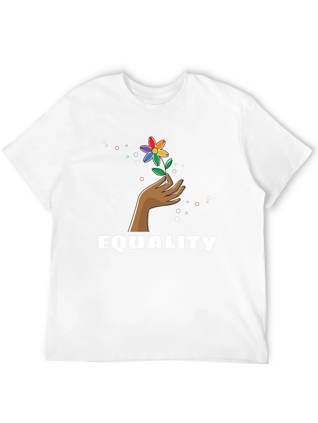 Equality Flower Graphic Tee - Unisex Black T-Shirt