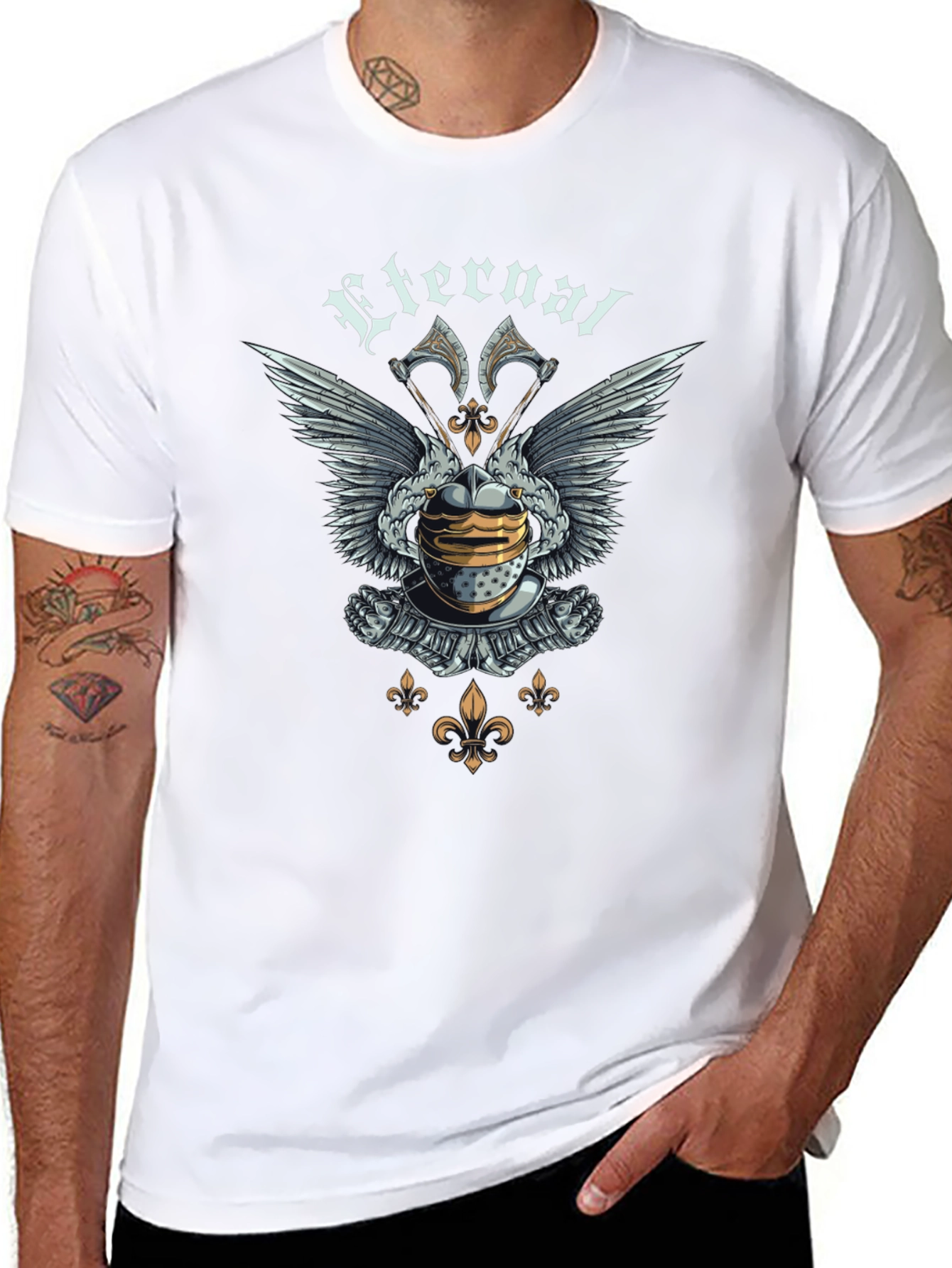 Eternal Knight Graphic T-Shirt - Medieval Design