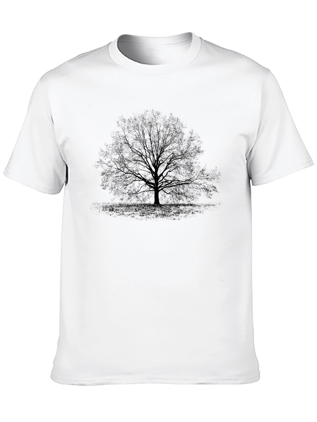 Silhouette Tree Graphic Tee - Black Cotton Blend