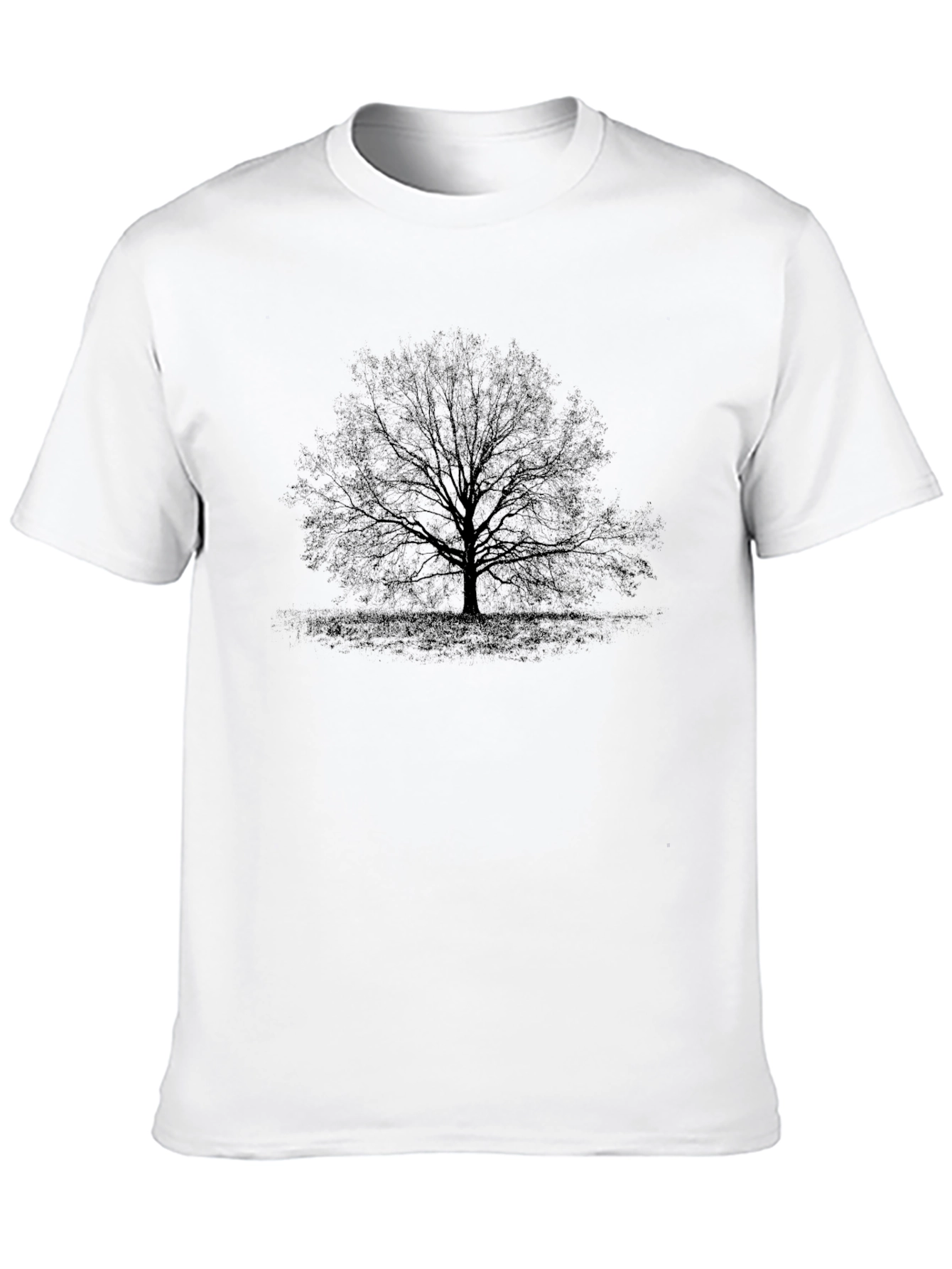 Silhouette Tree Graphic Tee - Black Cotton Blend