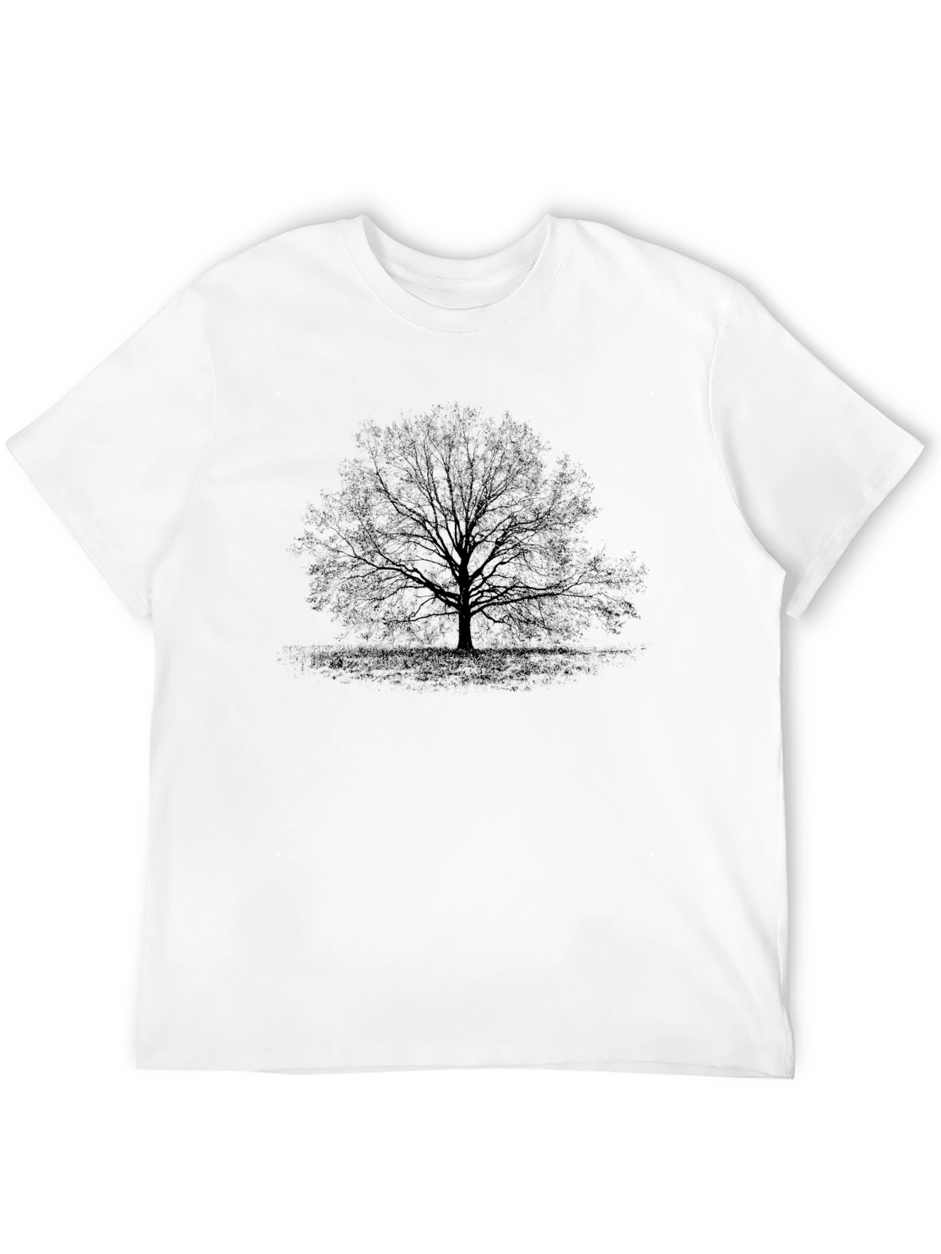 Silhouette Tree Graphic Tee - Black Cotton Blend