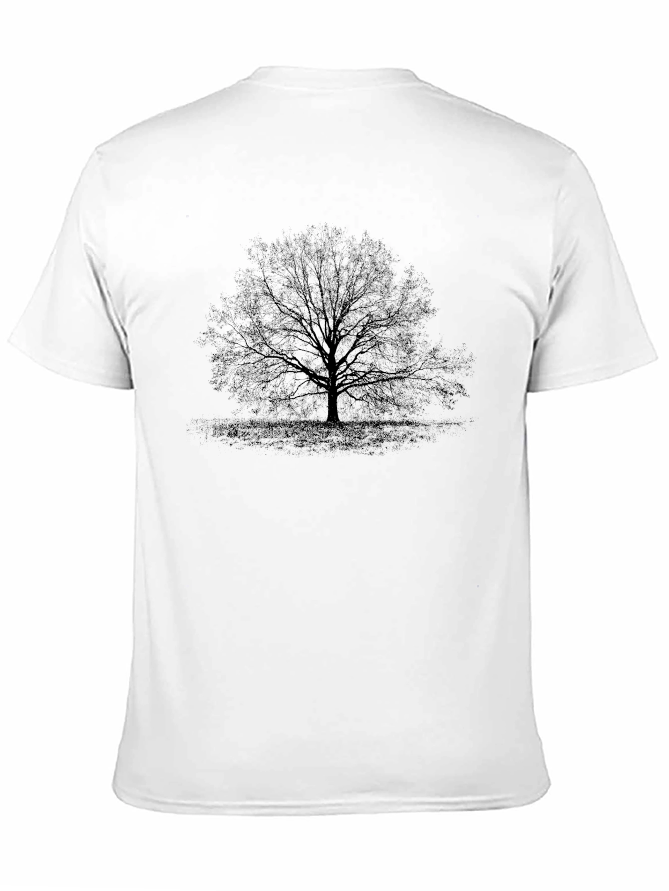 Silhouette Tree Graphic Tee - Black Cotton Blend