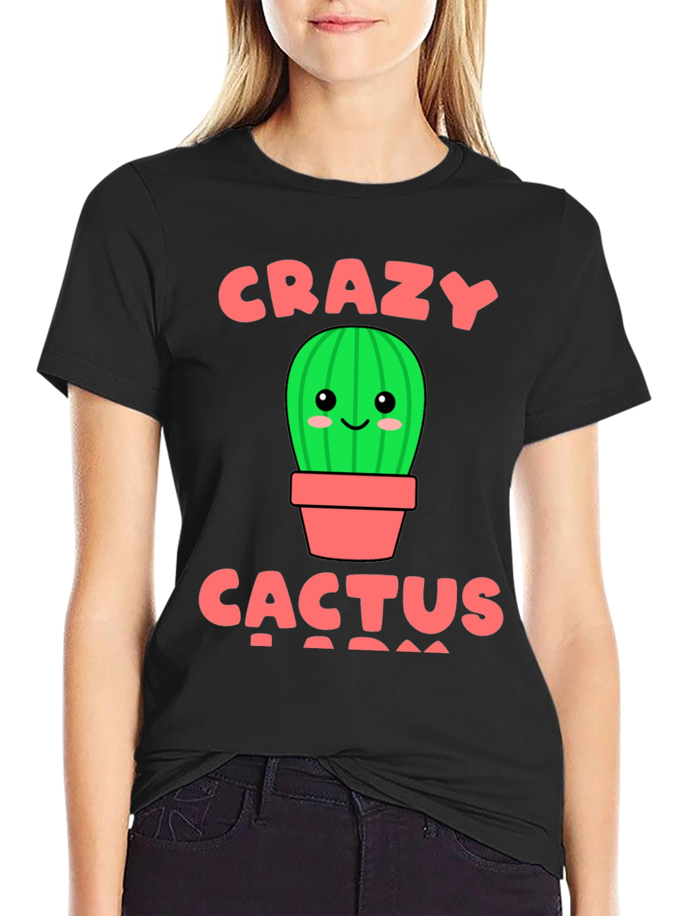 Crazy Cactus Lady Graphic T-Shirt
