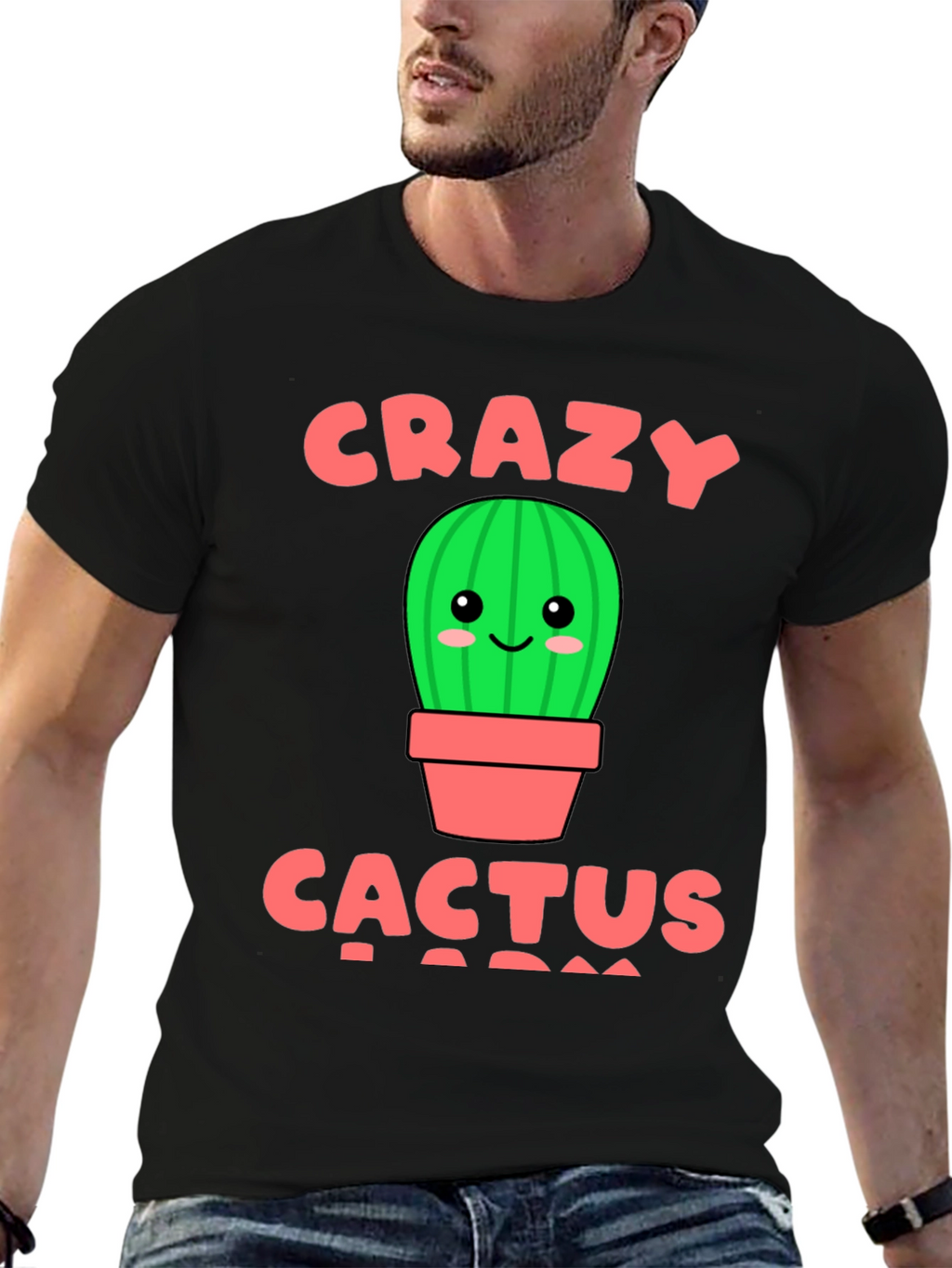 Crazy Cactus Lady Graphic T-Shirt
