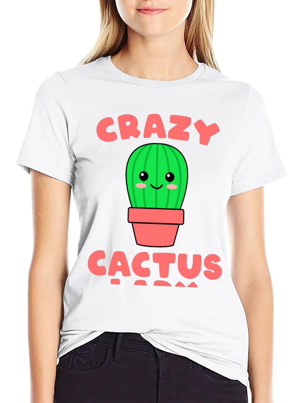 Crazy Cactus Lady Graphic T-Shirt