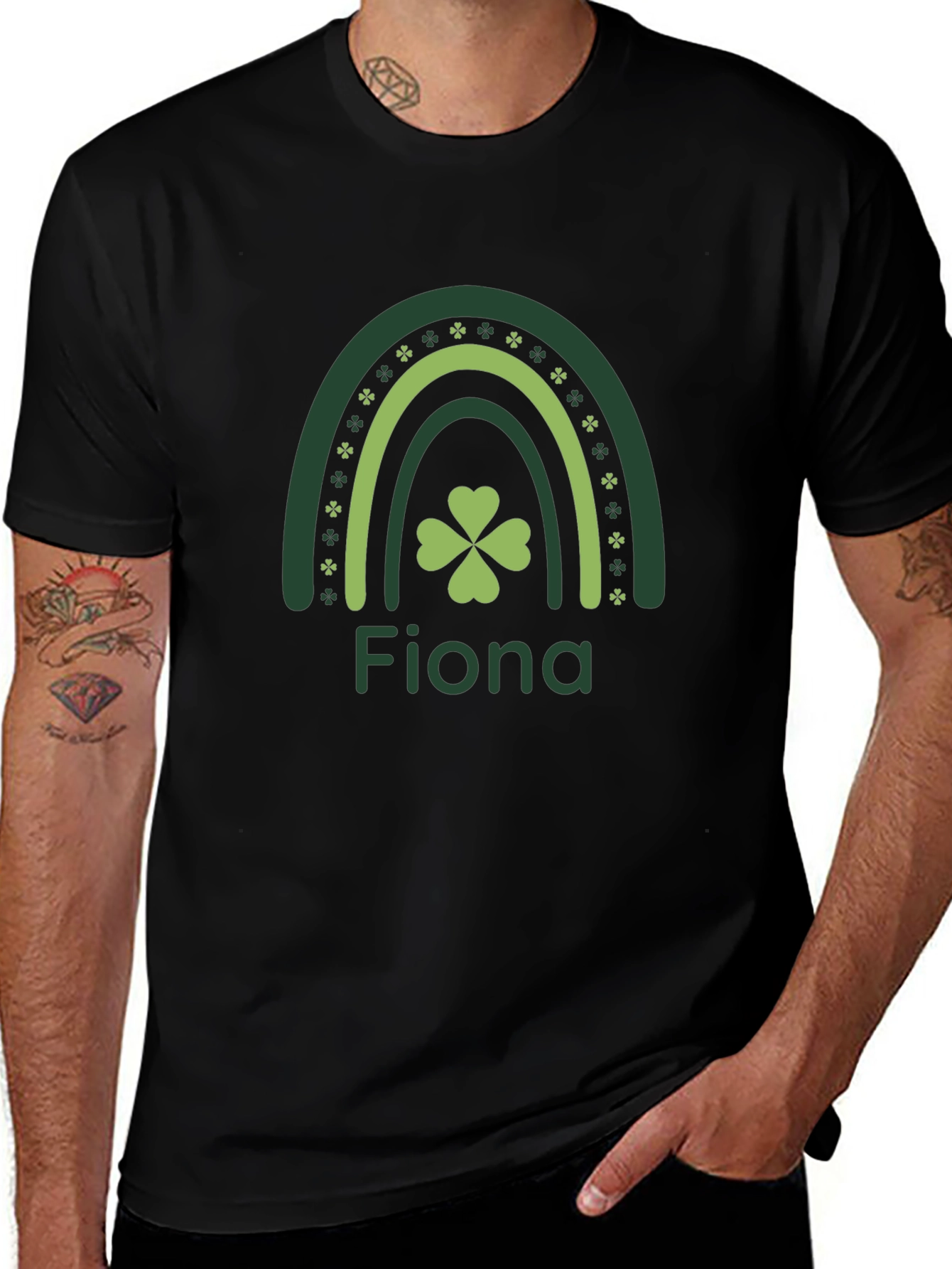 Fiona St. Patricks Day Rainbow Clover Tee