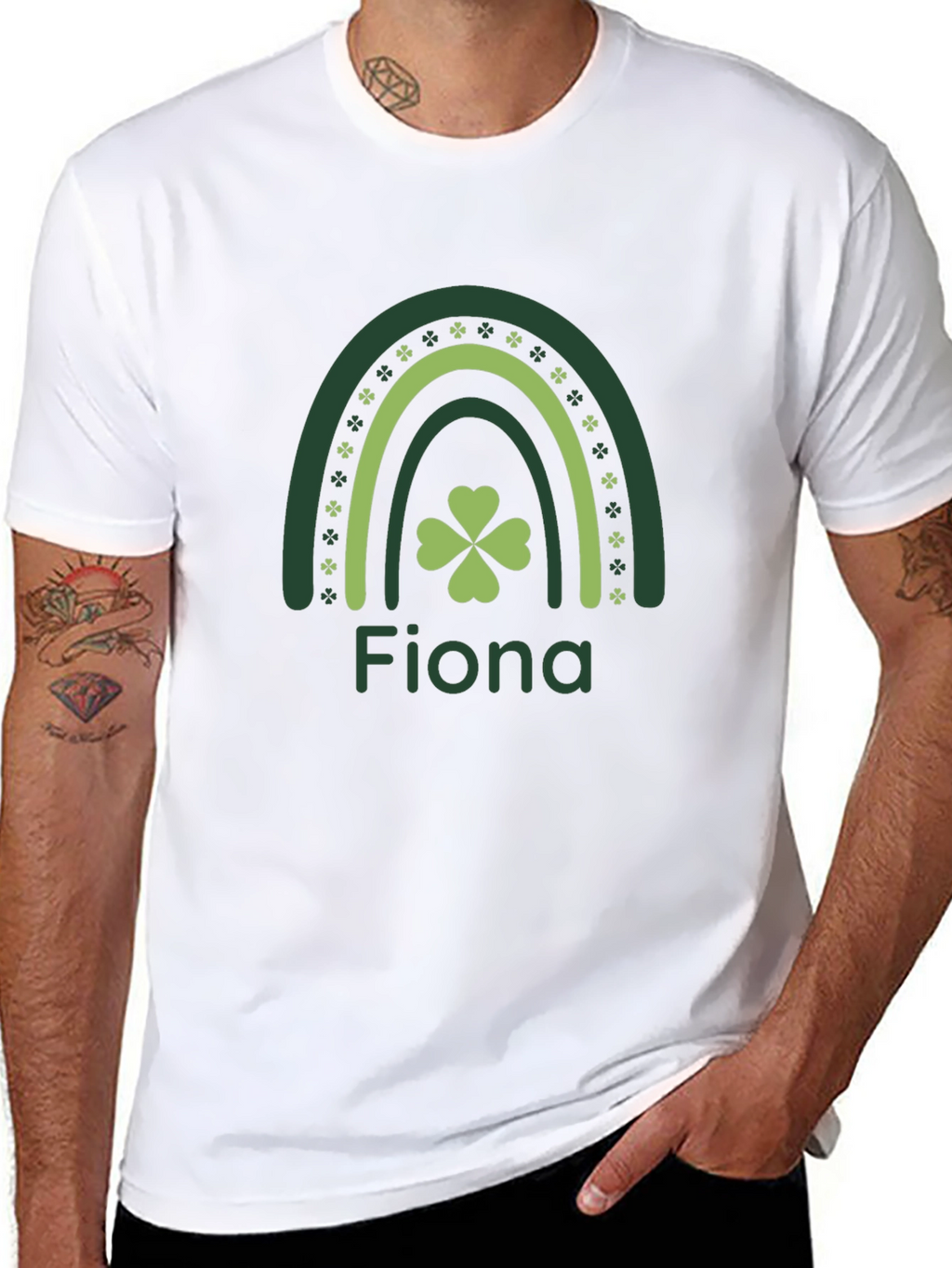 Fiona St. Patricks Day Rainbow Clover Tee