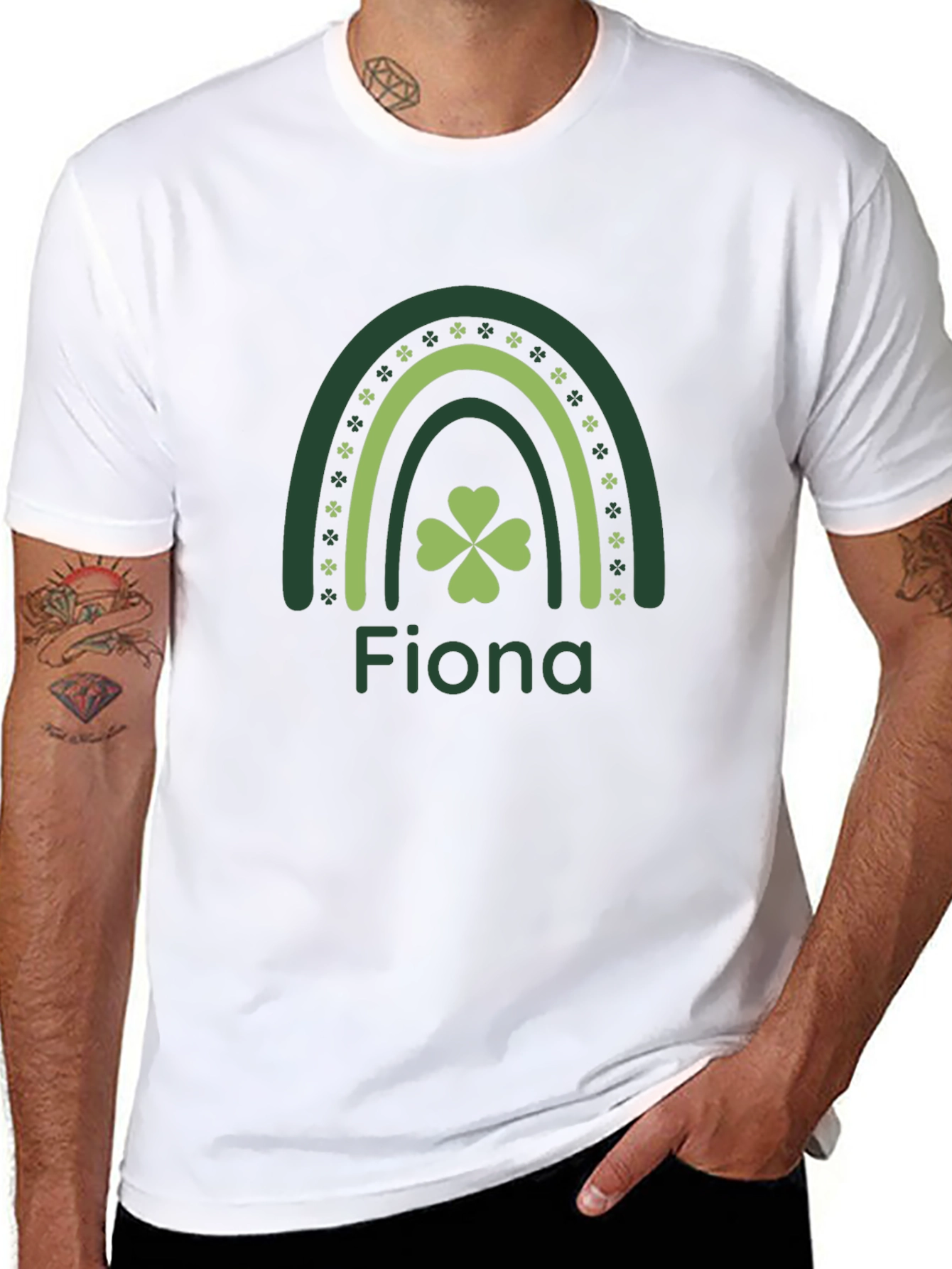 Fiona St. Patricks Day Rainbow Clover Tee