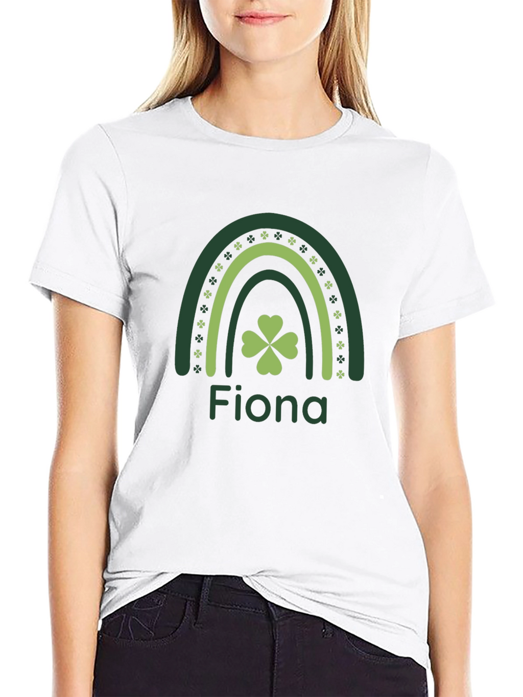 Fiona St. Patricks Day Rainbow Clover Tee