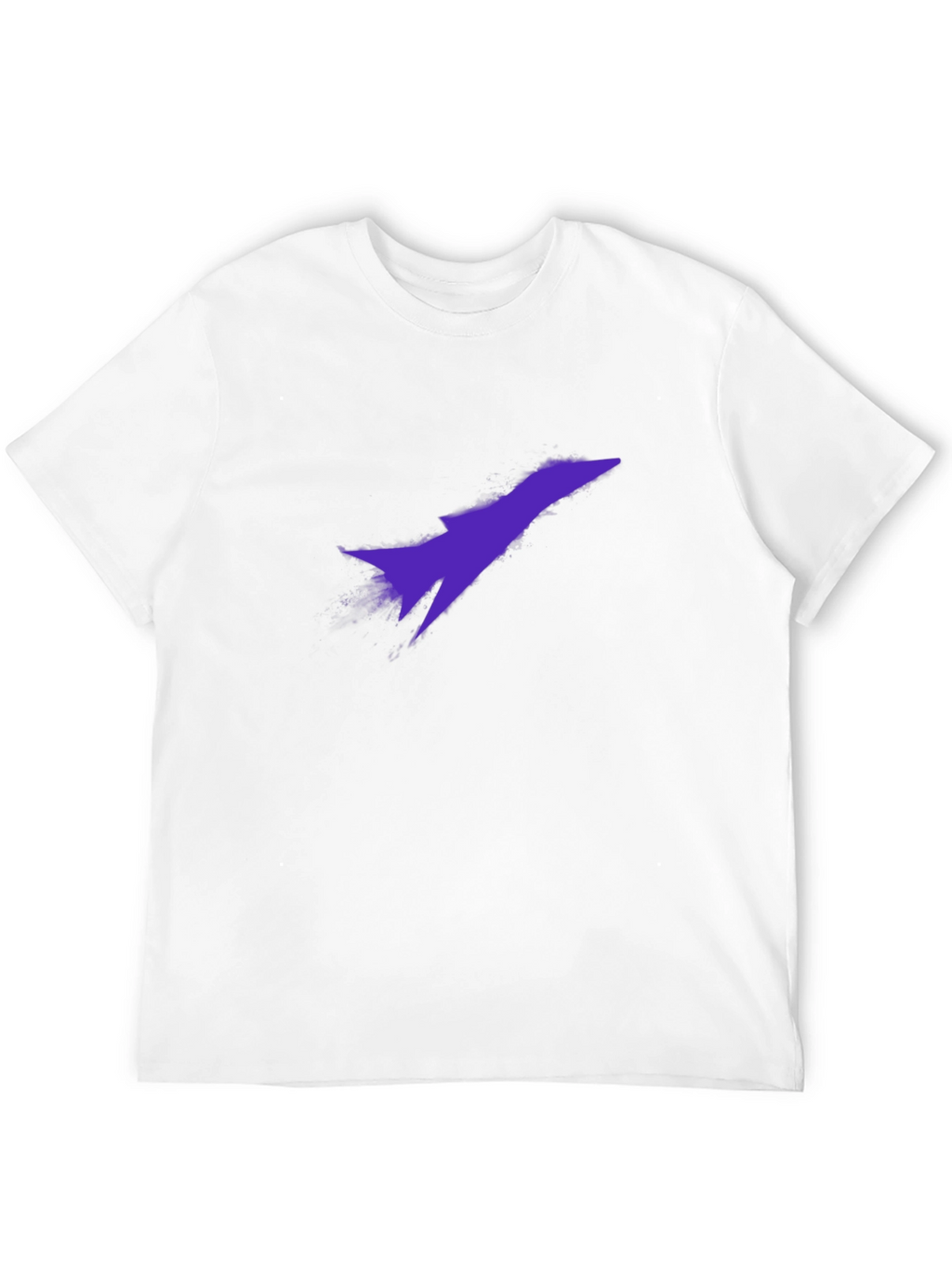 Black T-Shirt with Purple Jet Design