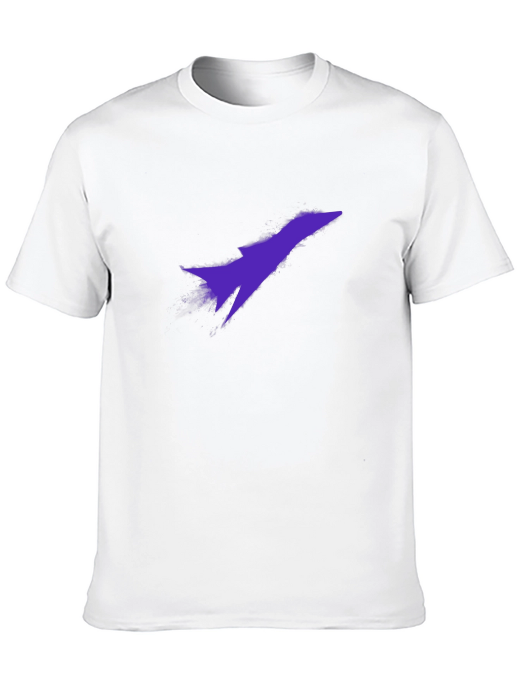 Black T-Shirt with Purple Jet Design