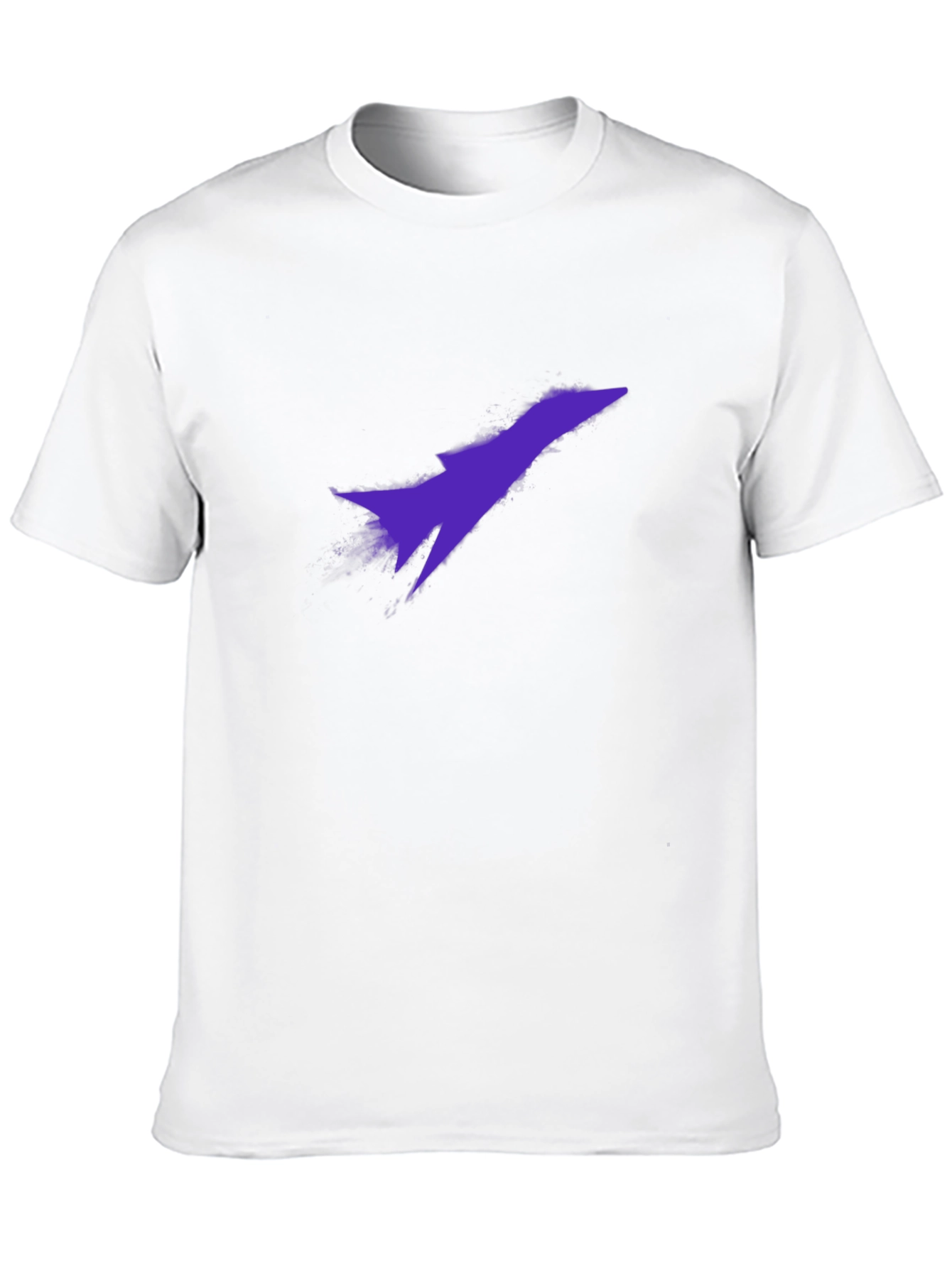 Black T-Shirt with Purple Jet Design