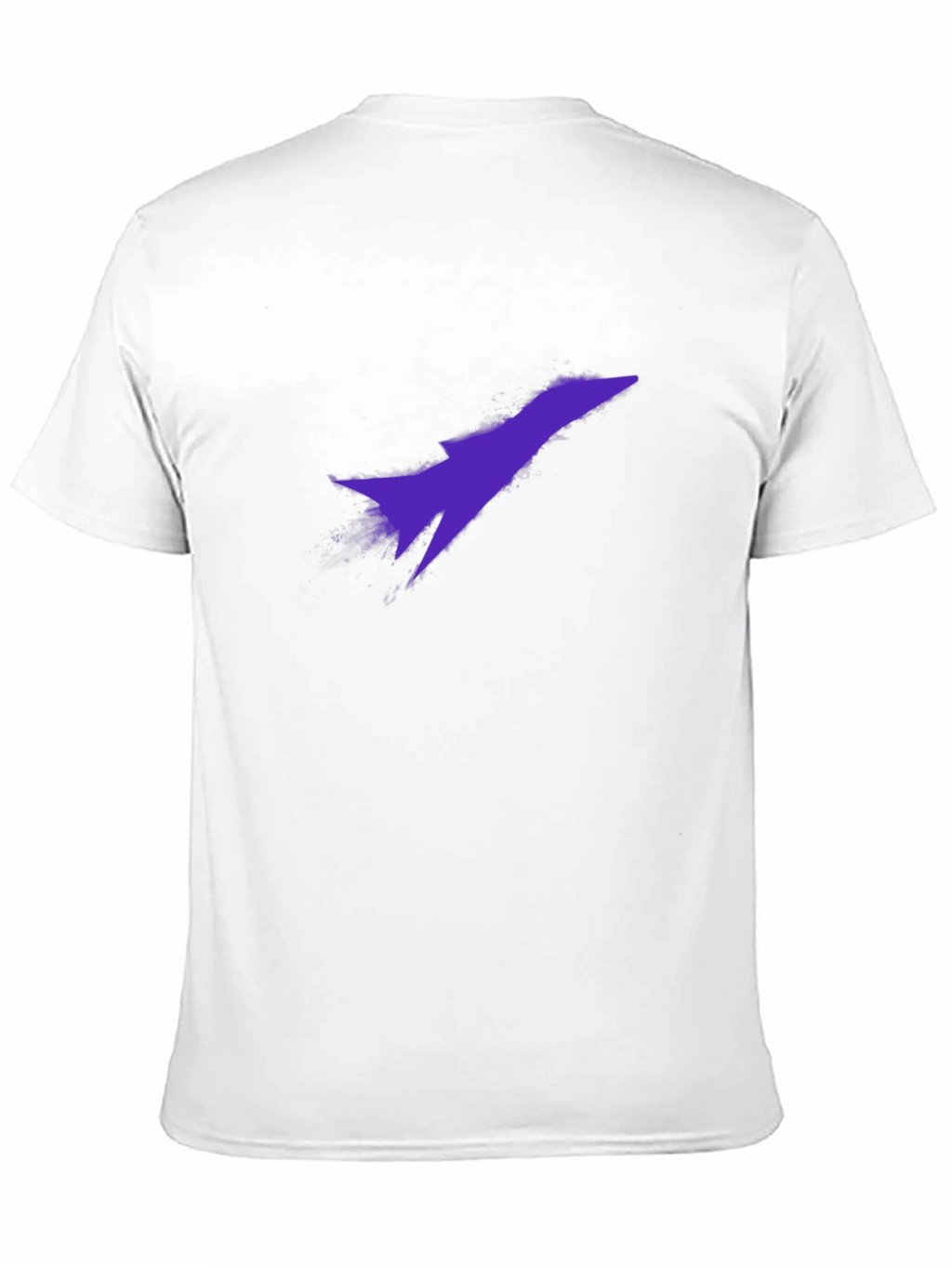 Black T-Shirt with Purple Jet Design