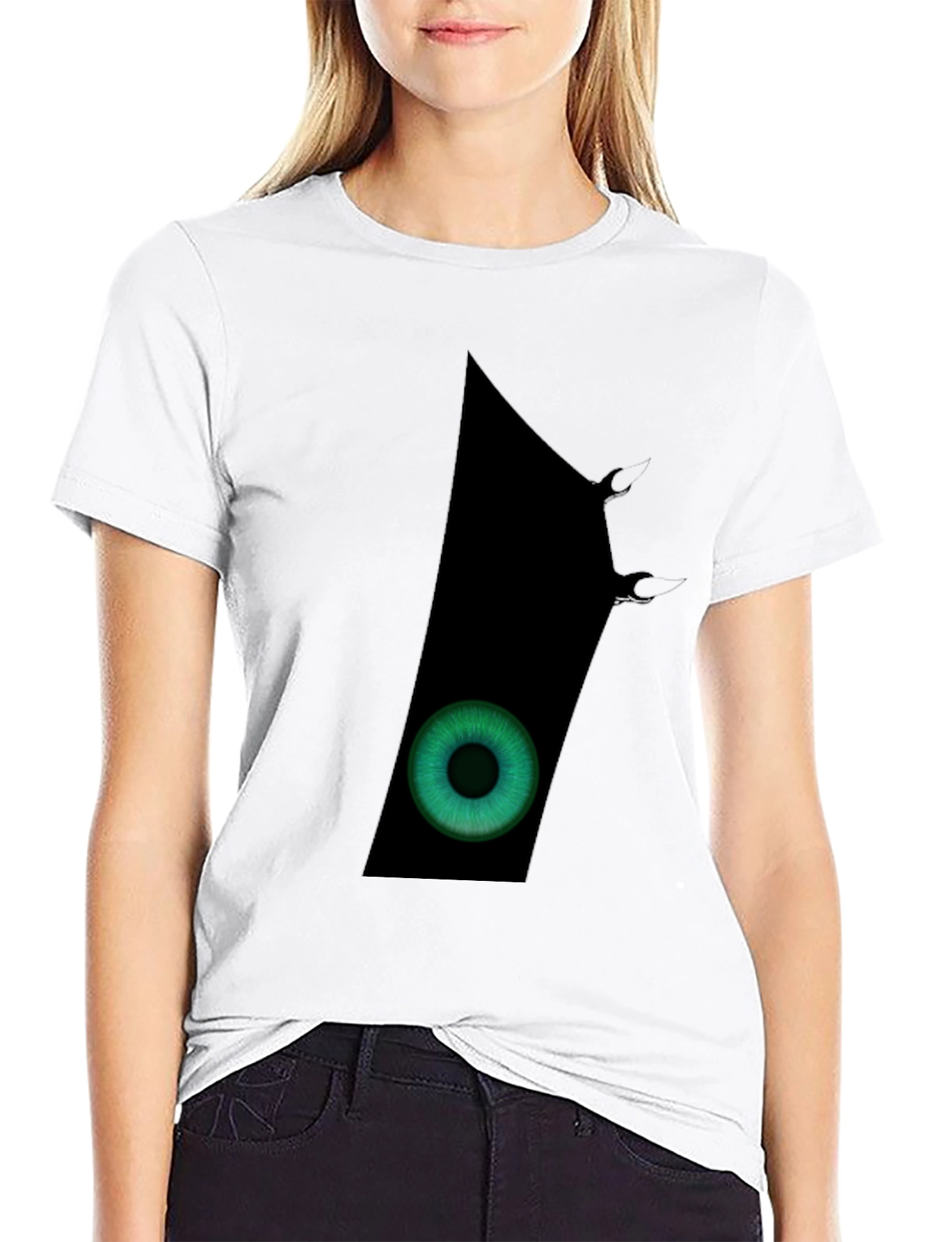 Eye See You - Graphic Print Black T-Shirt