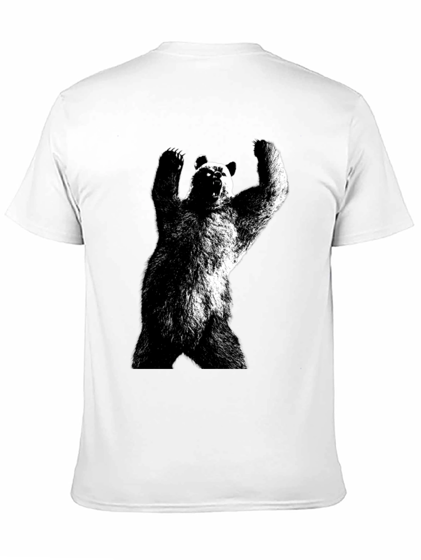 Bear Graphic Tee - Black Cotton Blend