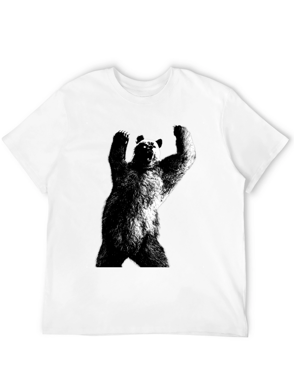 Bear Graphic Tee - Black Cotton Blend