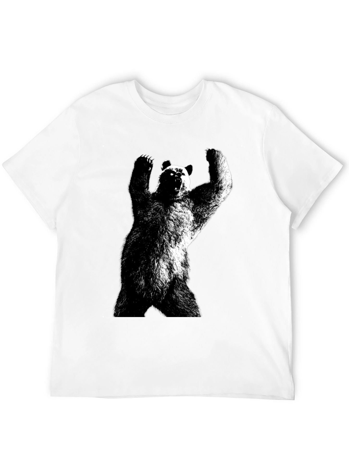 Bear Graphic Tee - Black Cotton Blend