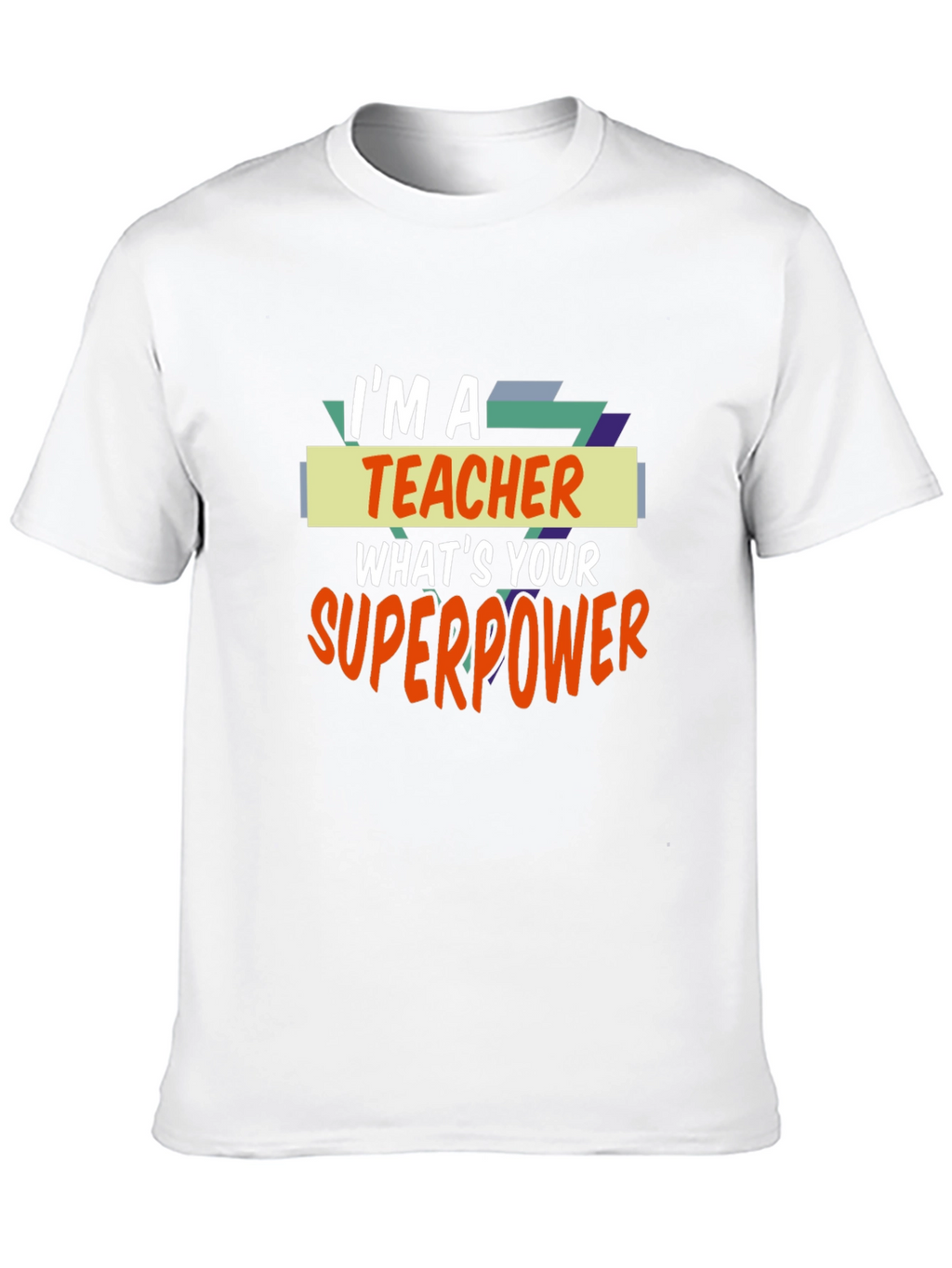 Teacher Superpower Black T-Shirt