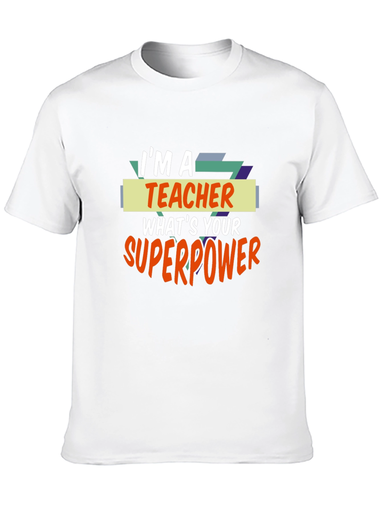 Teacher Superpower Black T-Shirt