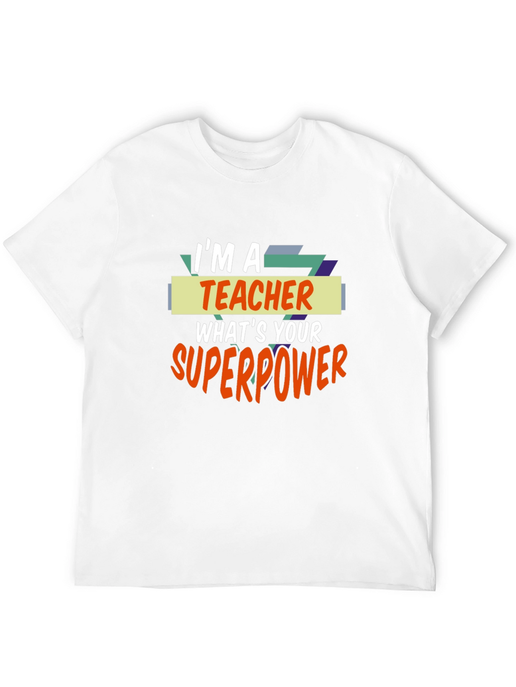 Teacher Superpower Black T-Shirt
