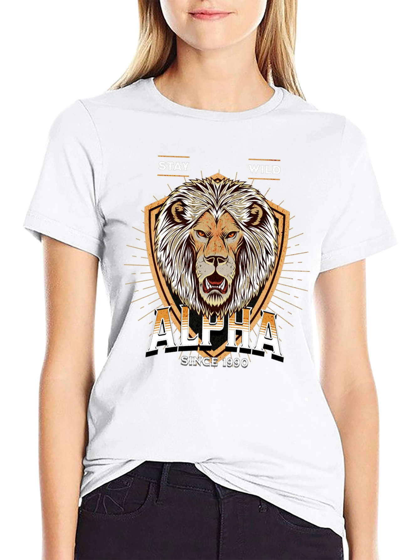 Alpha Lion Graphic Tee - Stay Wild Since 1990