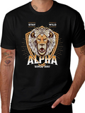 Alpha Lion Graphic Tee - Stay Wild Since 1990