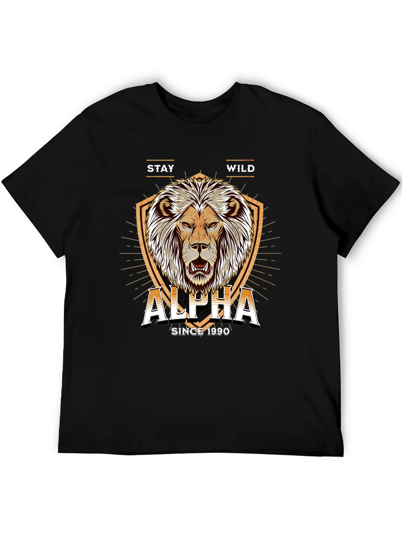 Alpha Lion Graphic Tee - Stay Wild Since 1990