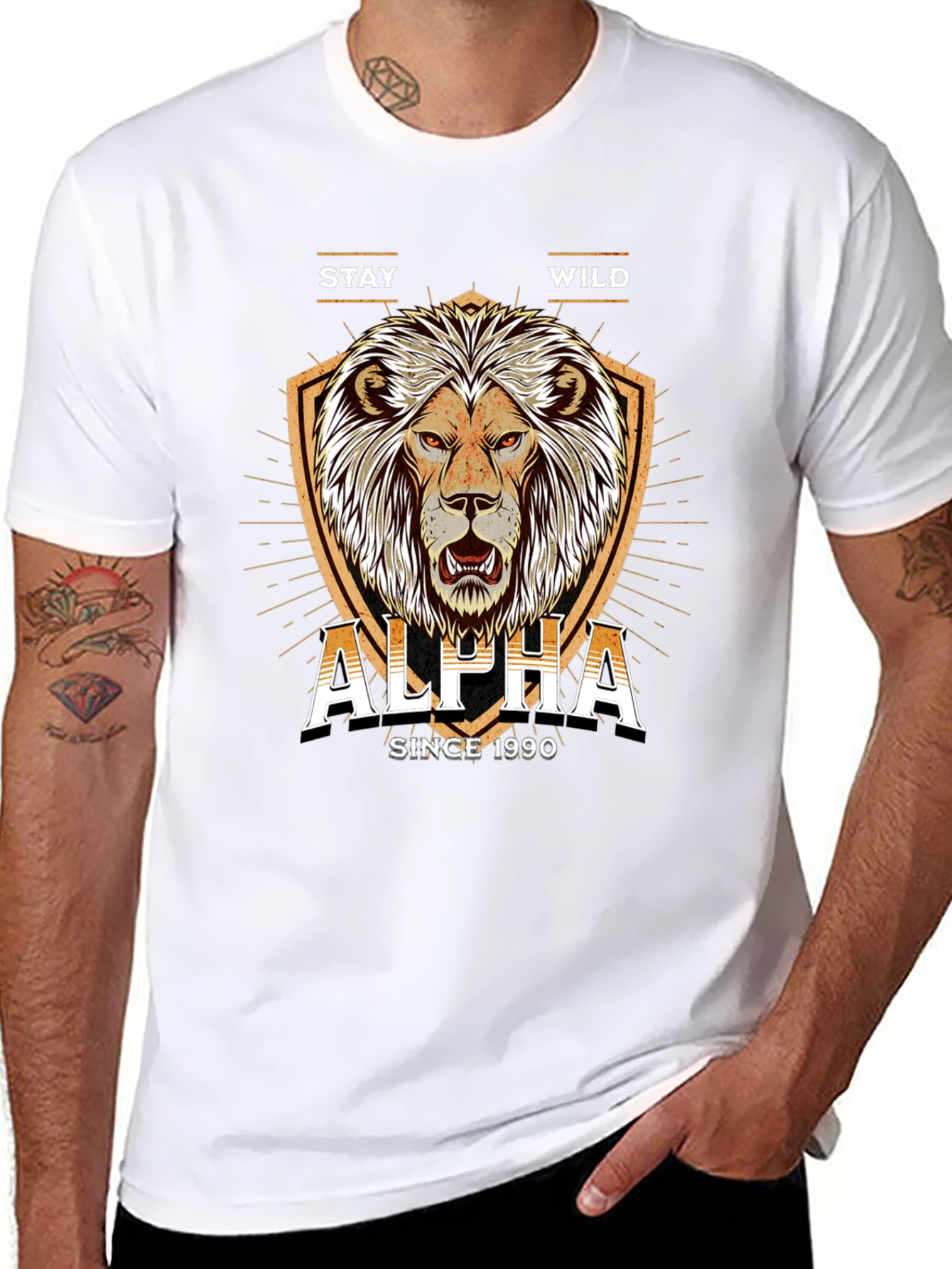 Alpha Lion Graphic Tee - Stay Wild Since 1990
