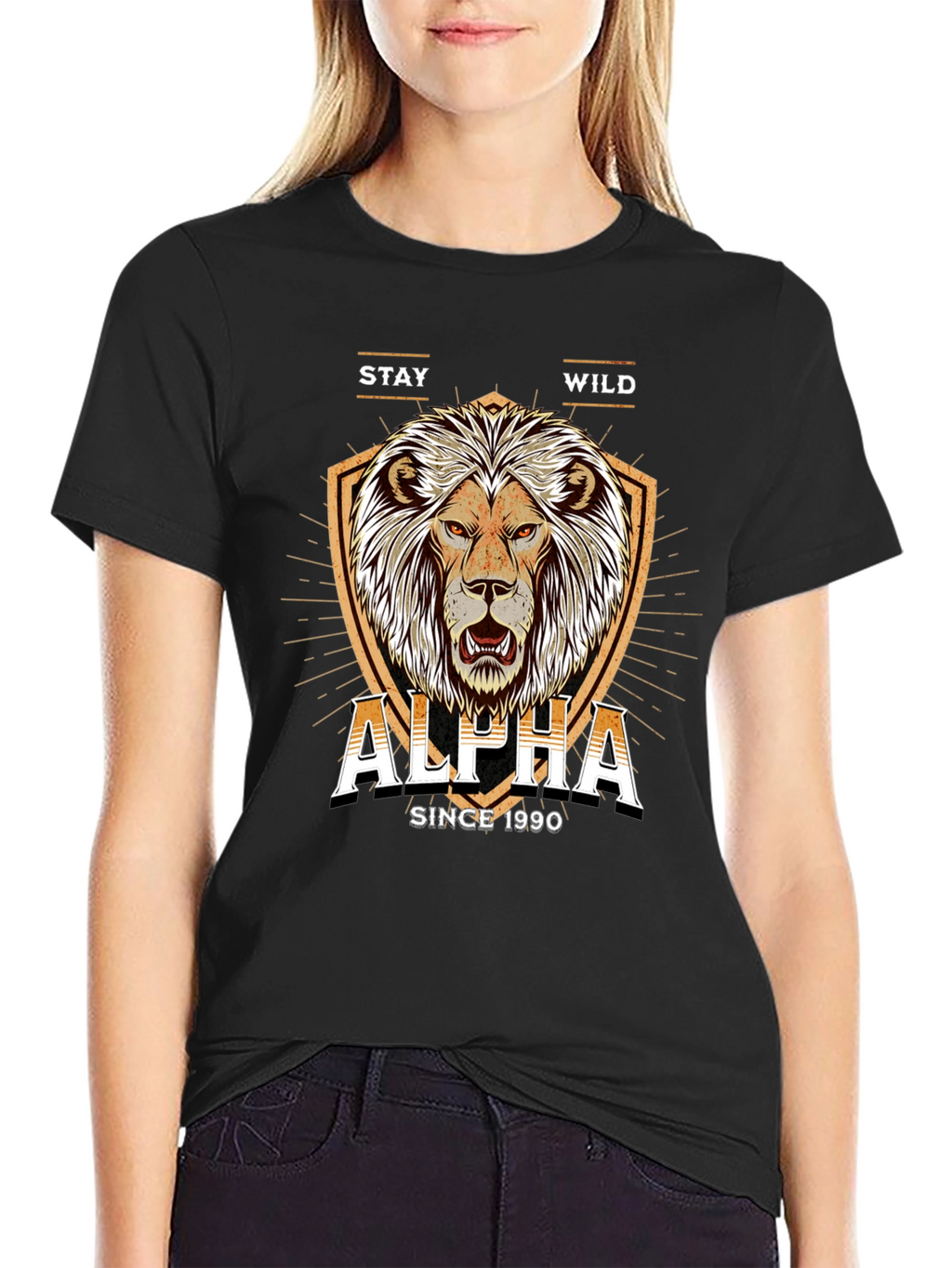 Alpha Lion Graphic Tee - Stay Wild Since 1990