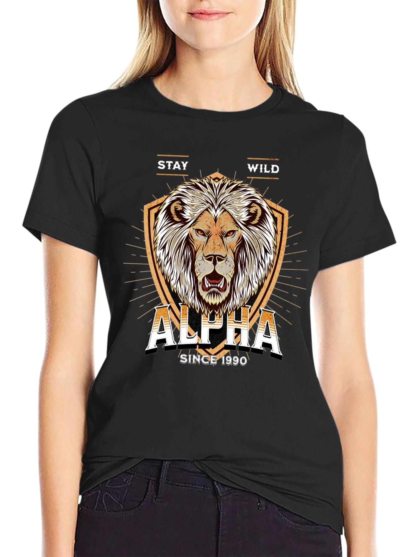 Alpha Lion Graphic Tee - Stay Wild Since 1990