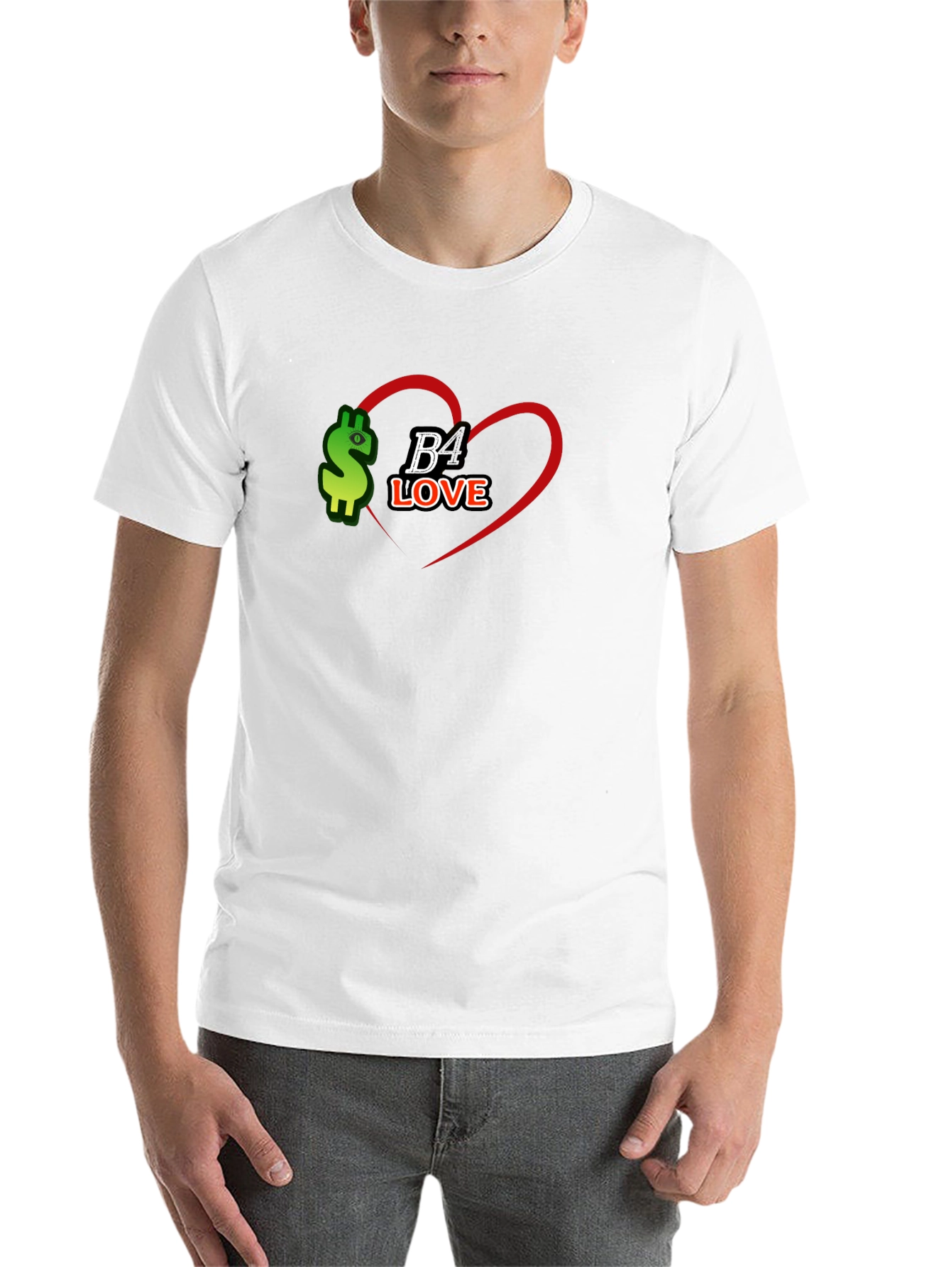 B4 Love Black Tee - Stylish Graphic Print T-Shirt