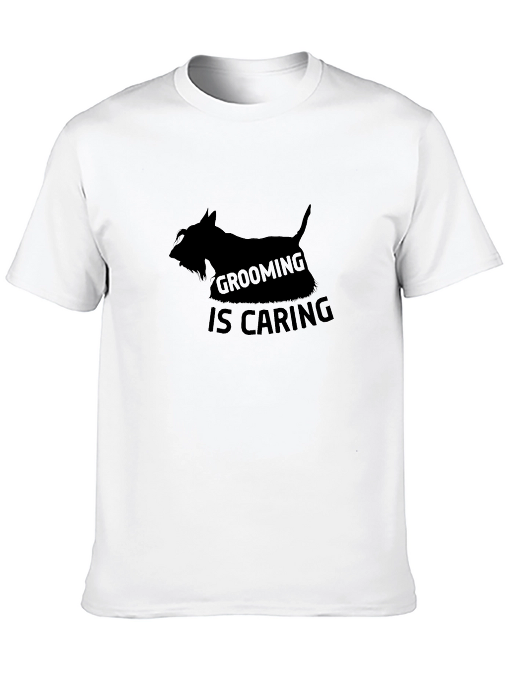 Grooming is Caring Black Dog T-Shirt