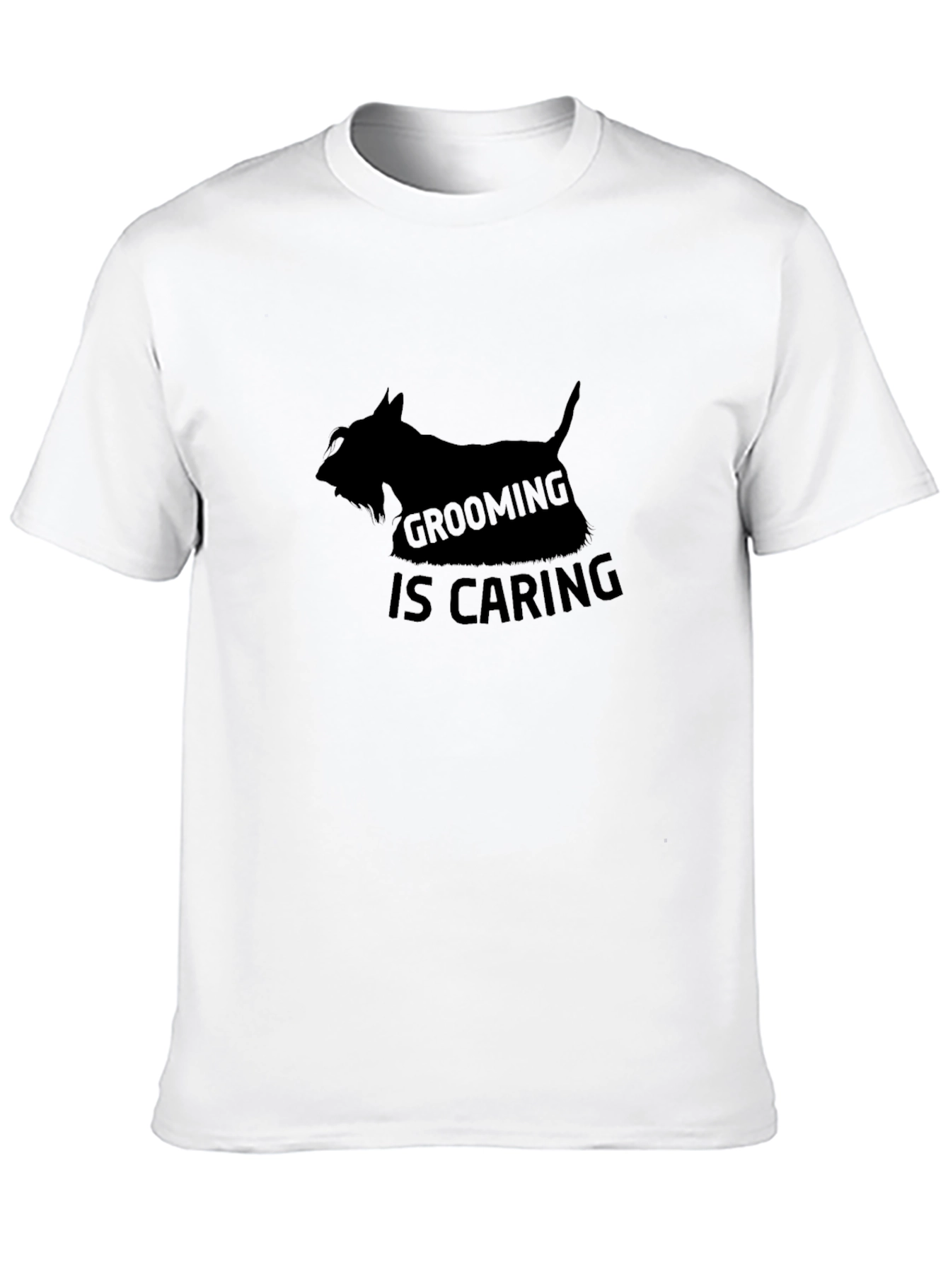 Grooming is Caring Black Dog T-Shirt