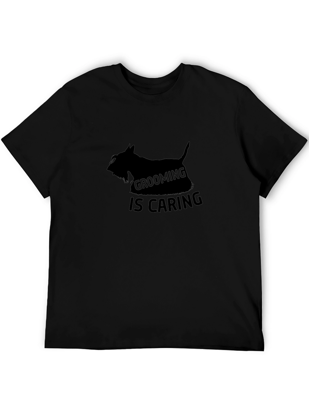Grooming is Caring Black Dog T-Shirt