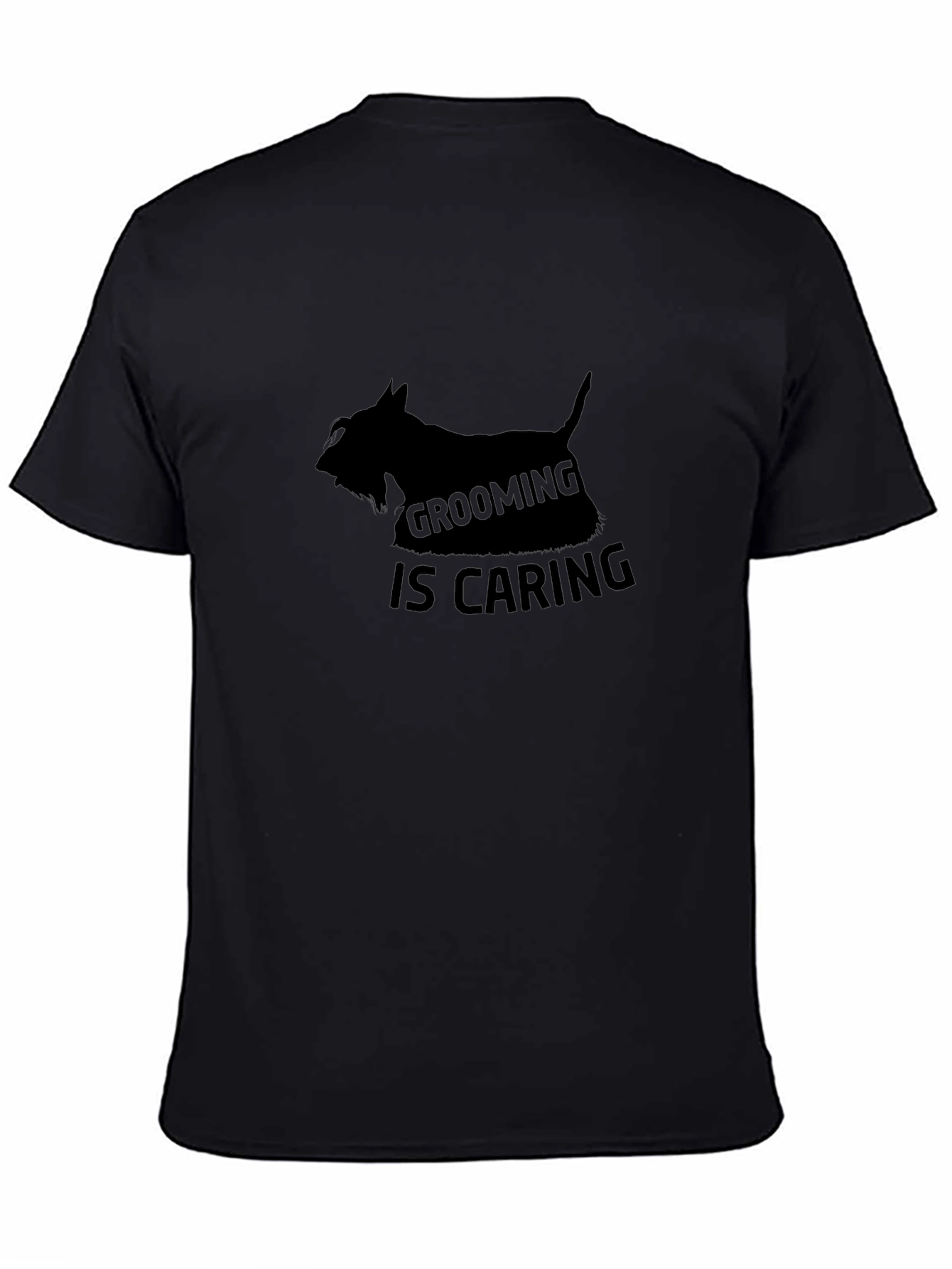 Grooming is Caring Black Dog T-Shirt