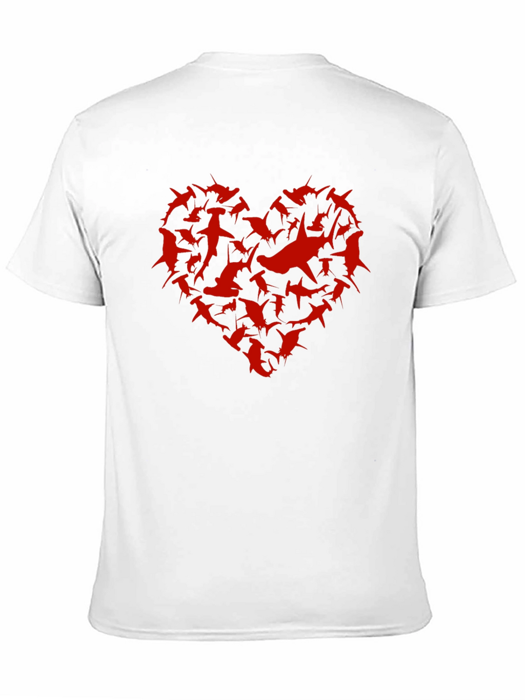 Shark Heart Graphic Tee - Black Cotton T-Shirt