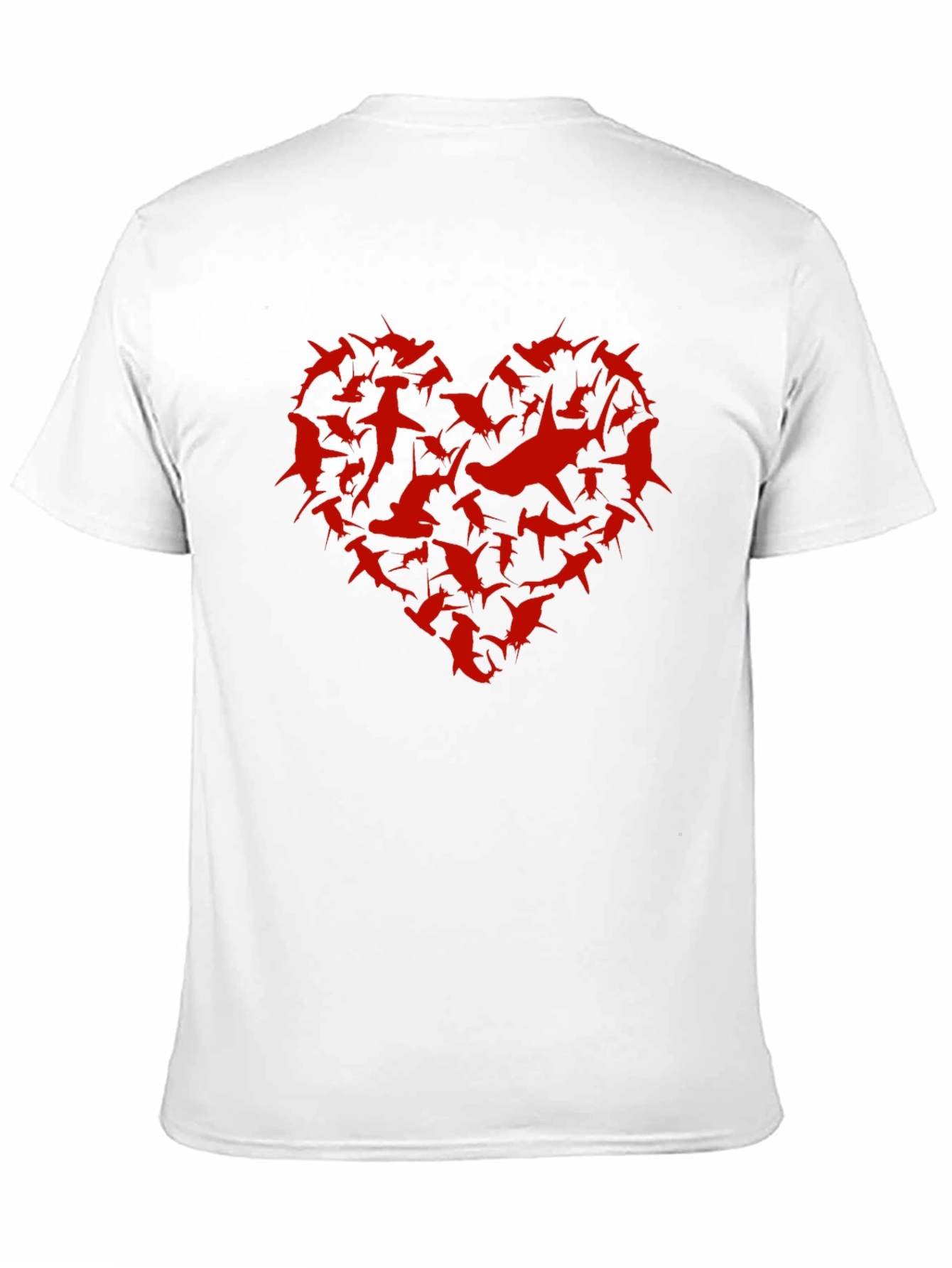 Shark Heart Graphic Tee - Black Cotton T-Shirt