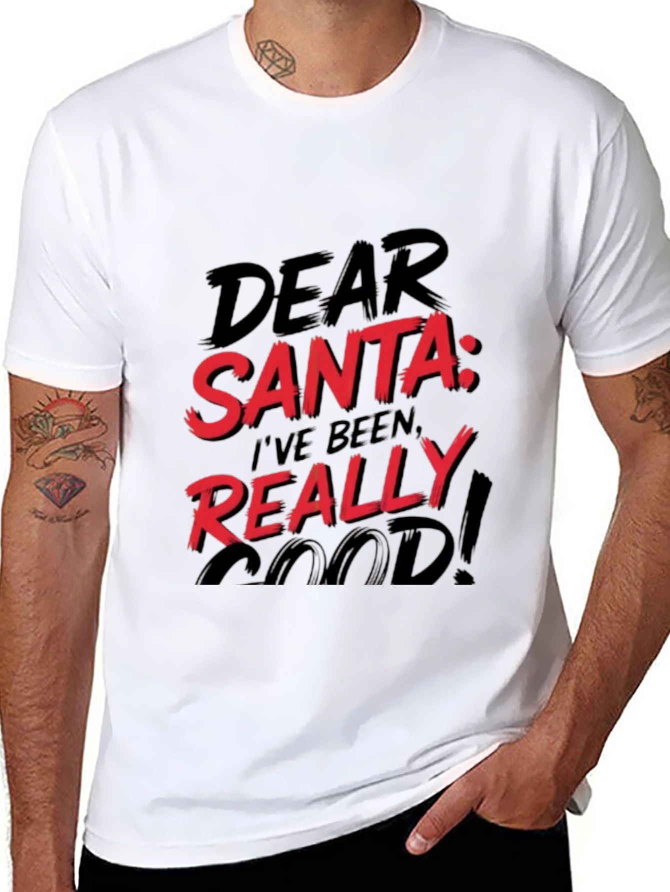 Dear Santa Funny Christmas Graphic Tee