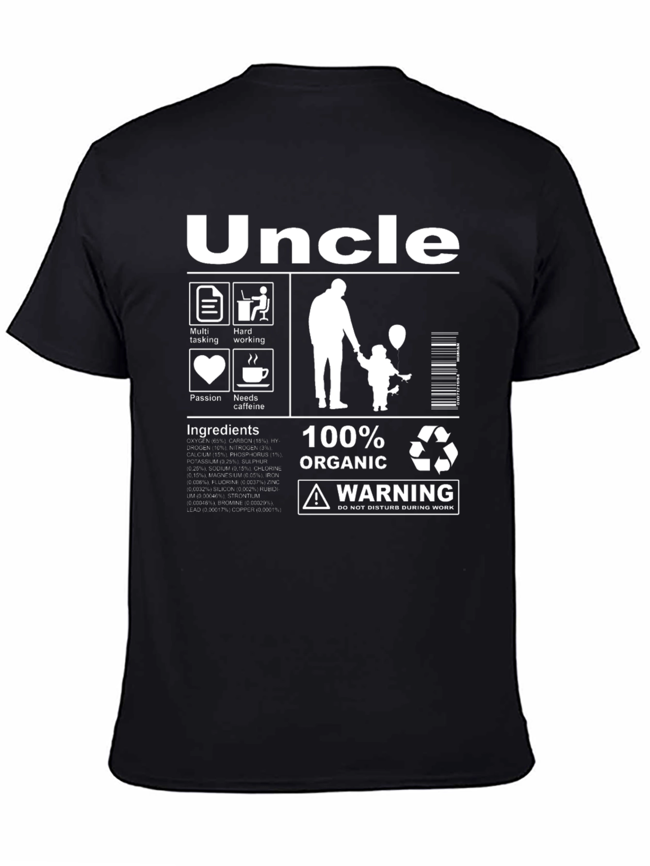 Uncle Organic T-Shirt - Funny Novelty Gift