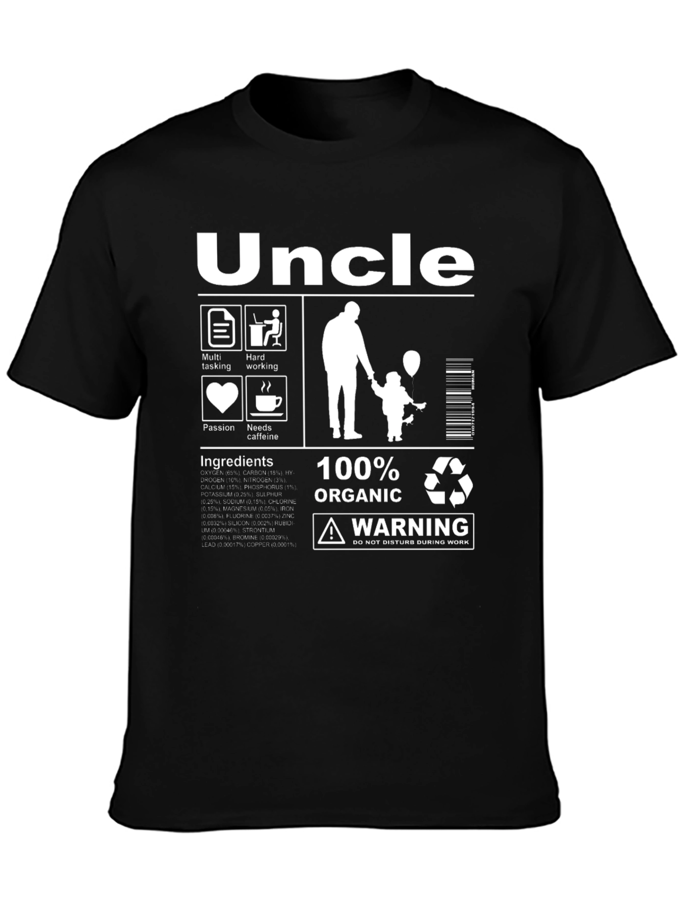 Uncle Organic T-Shirt - Funny Novelty Gift