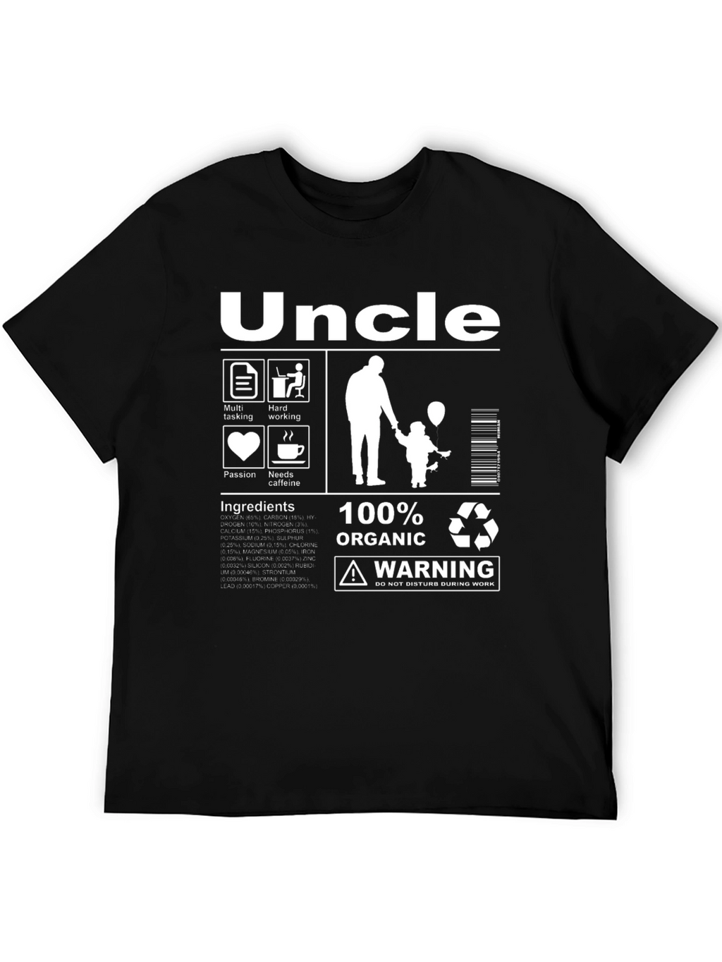Uncle Organic T-Shirt - Funny Novelty Gift
