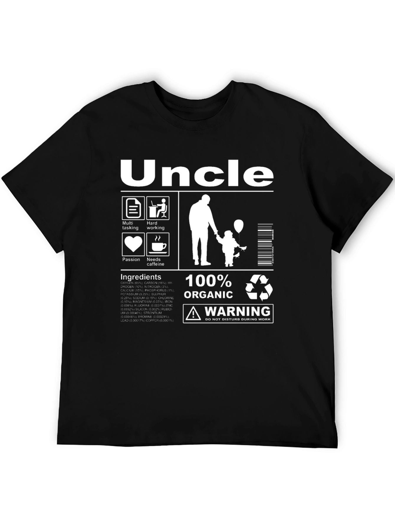 Uncle Organic T-Shirt - Funny Novelty Gift